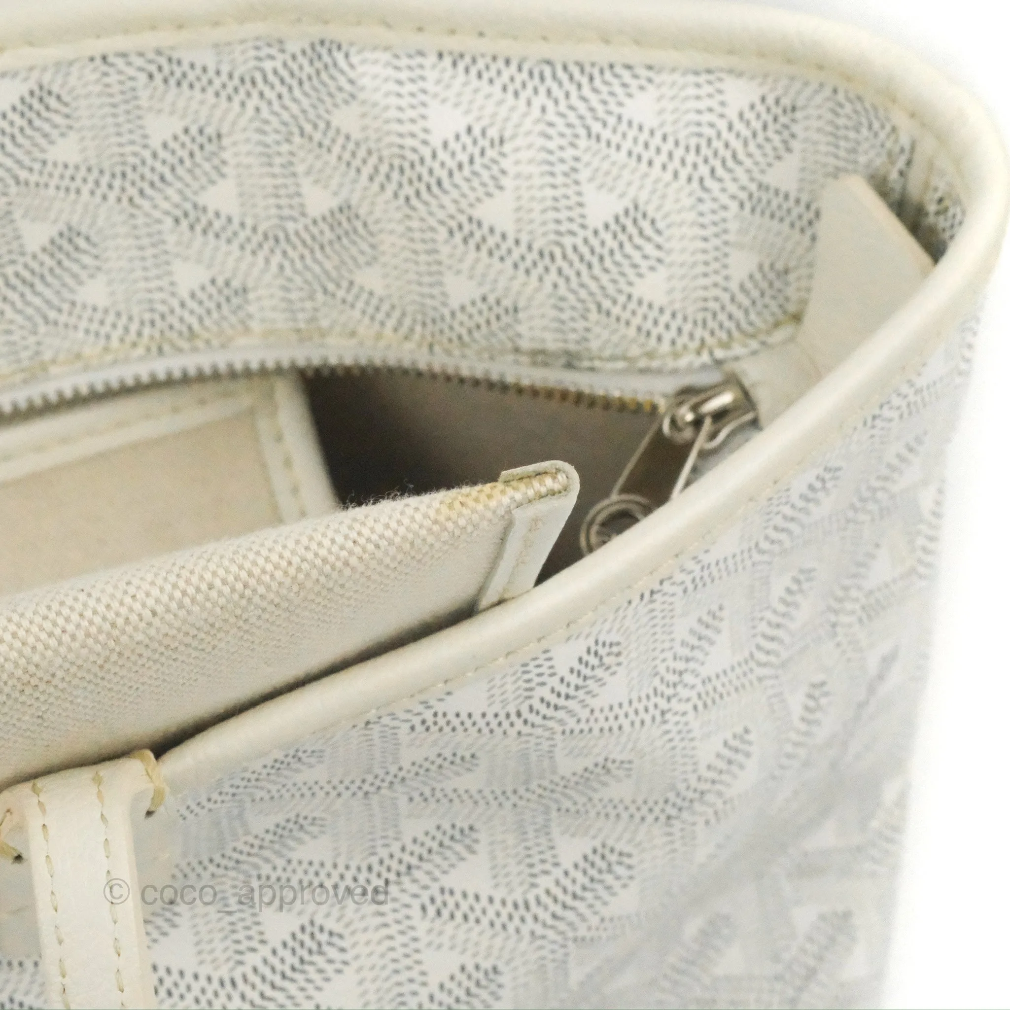 Goyard Artois Goyardine Canvas PM White