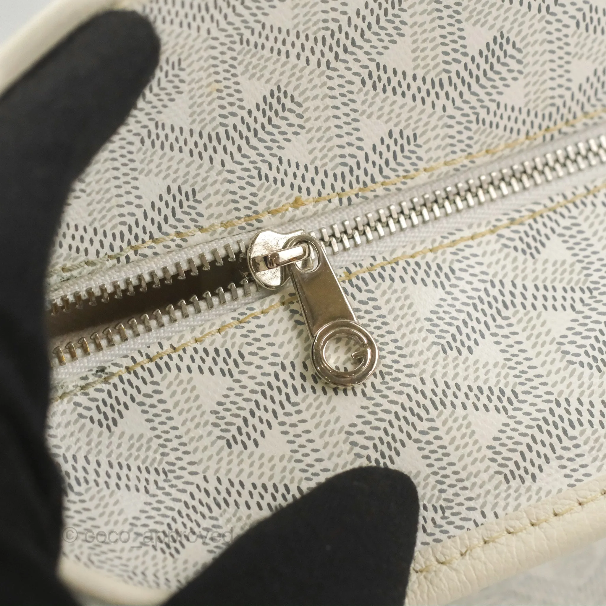 Goyard Artois Goyardine Canvas PM White