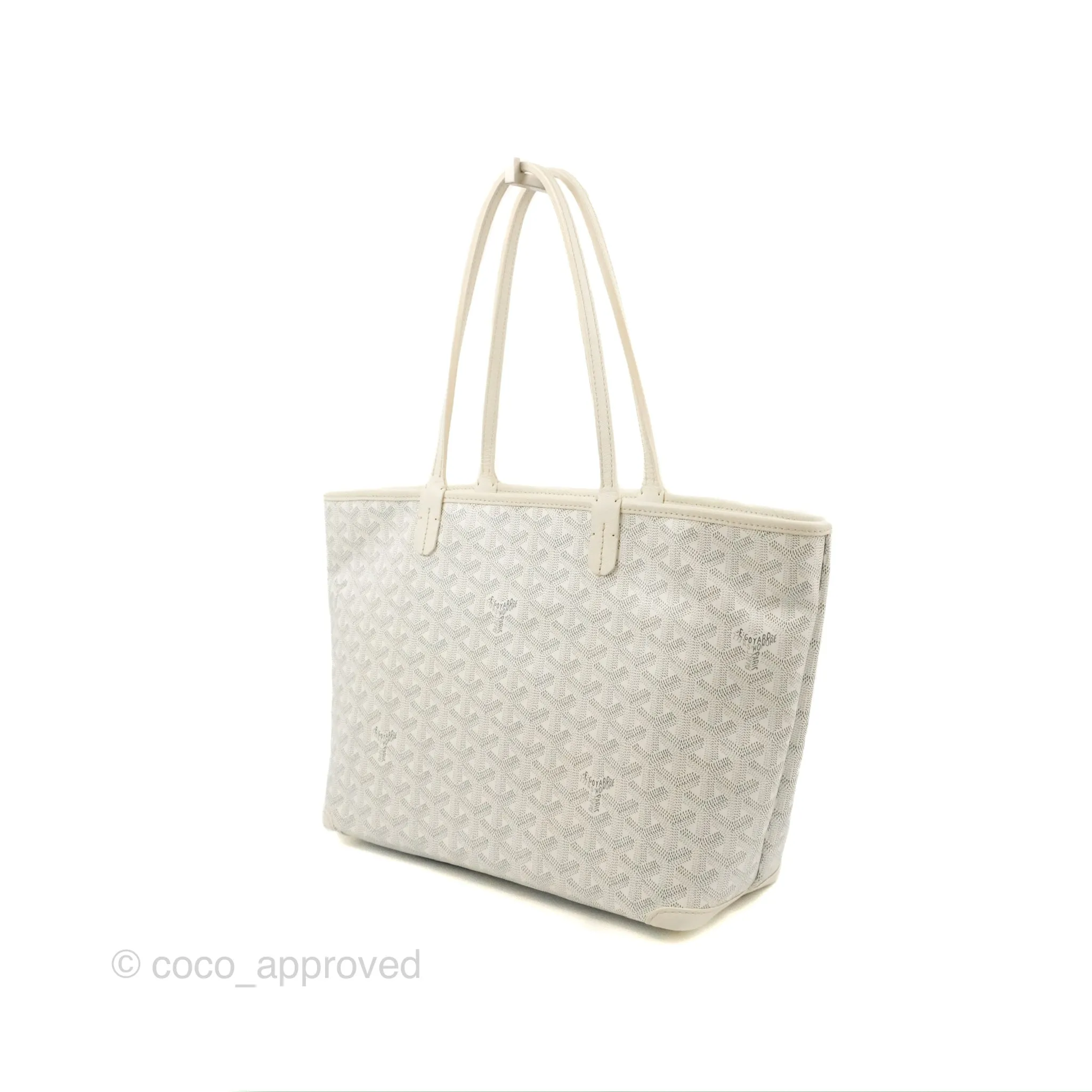 Goyard Artois Goyardine Canvas PM White