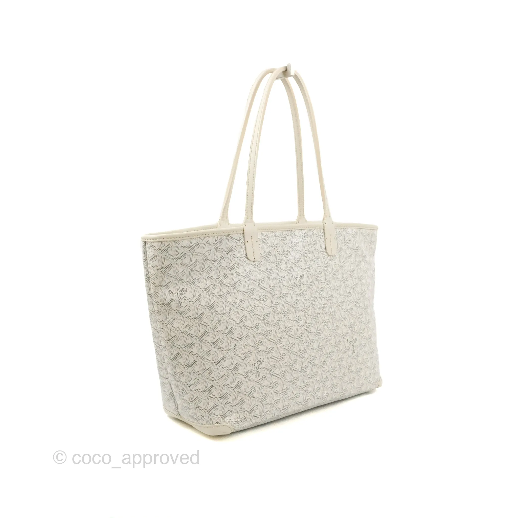 Goyard Artois Goyardine Canvas PM White