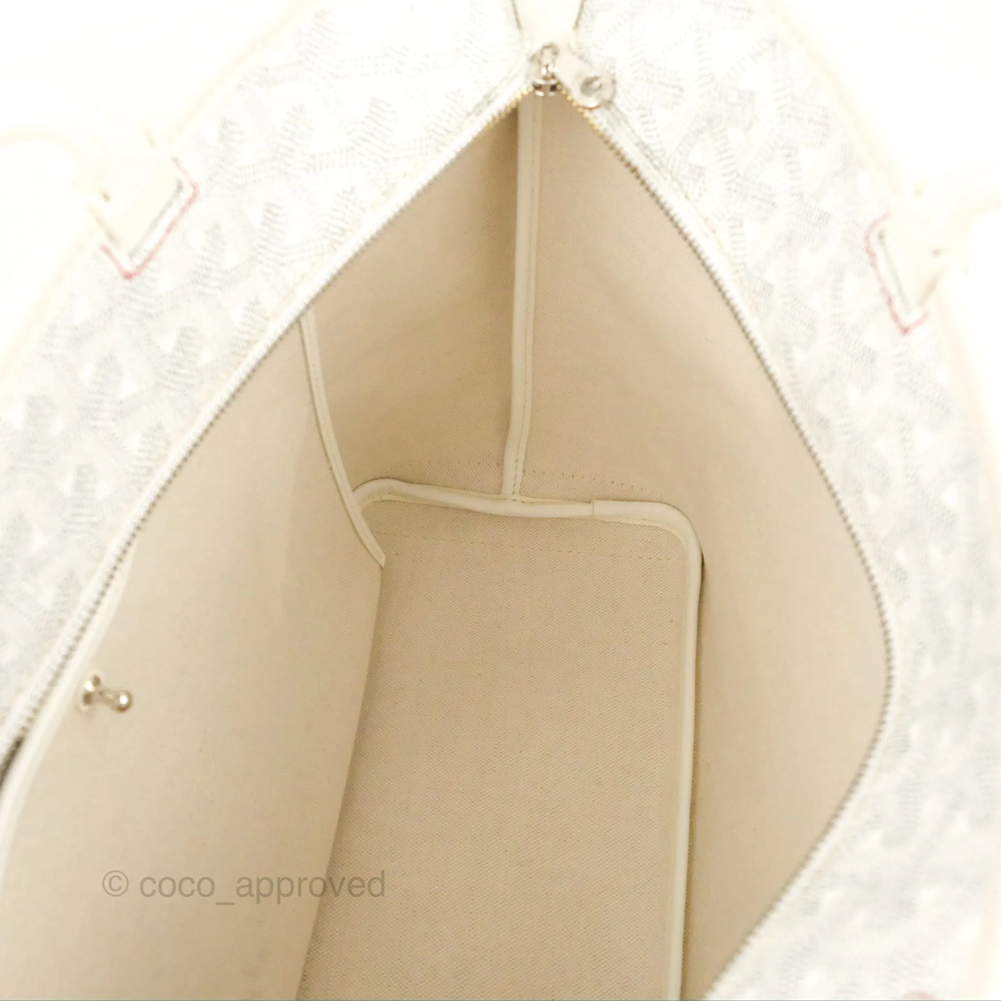 Goyard Artois Goyardine Canvas PM White
