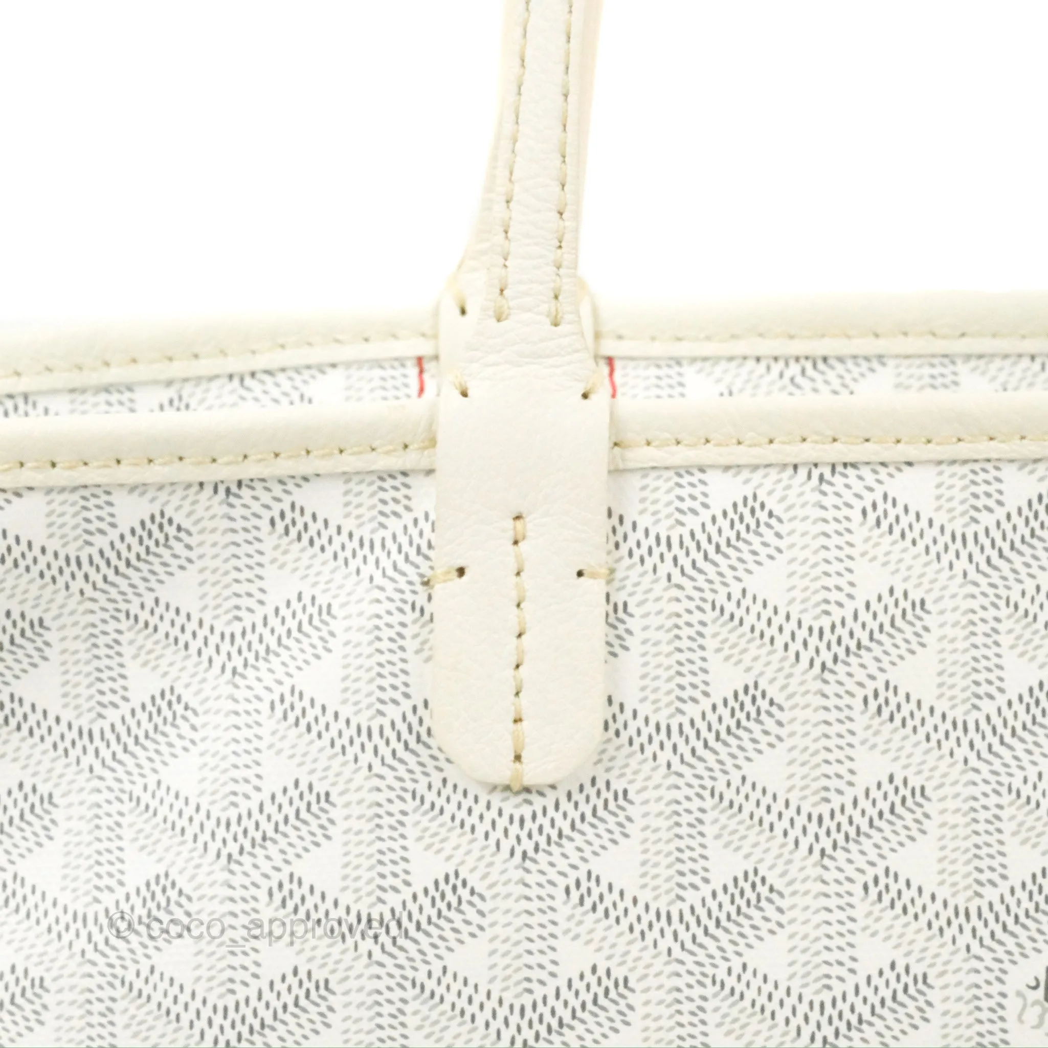 Goyard Artois Goyardine Canvas PM White