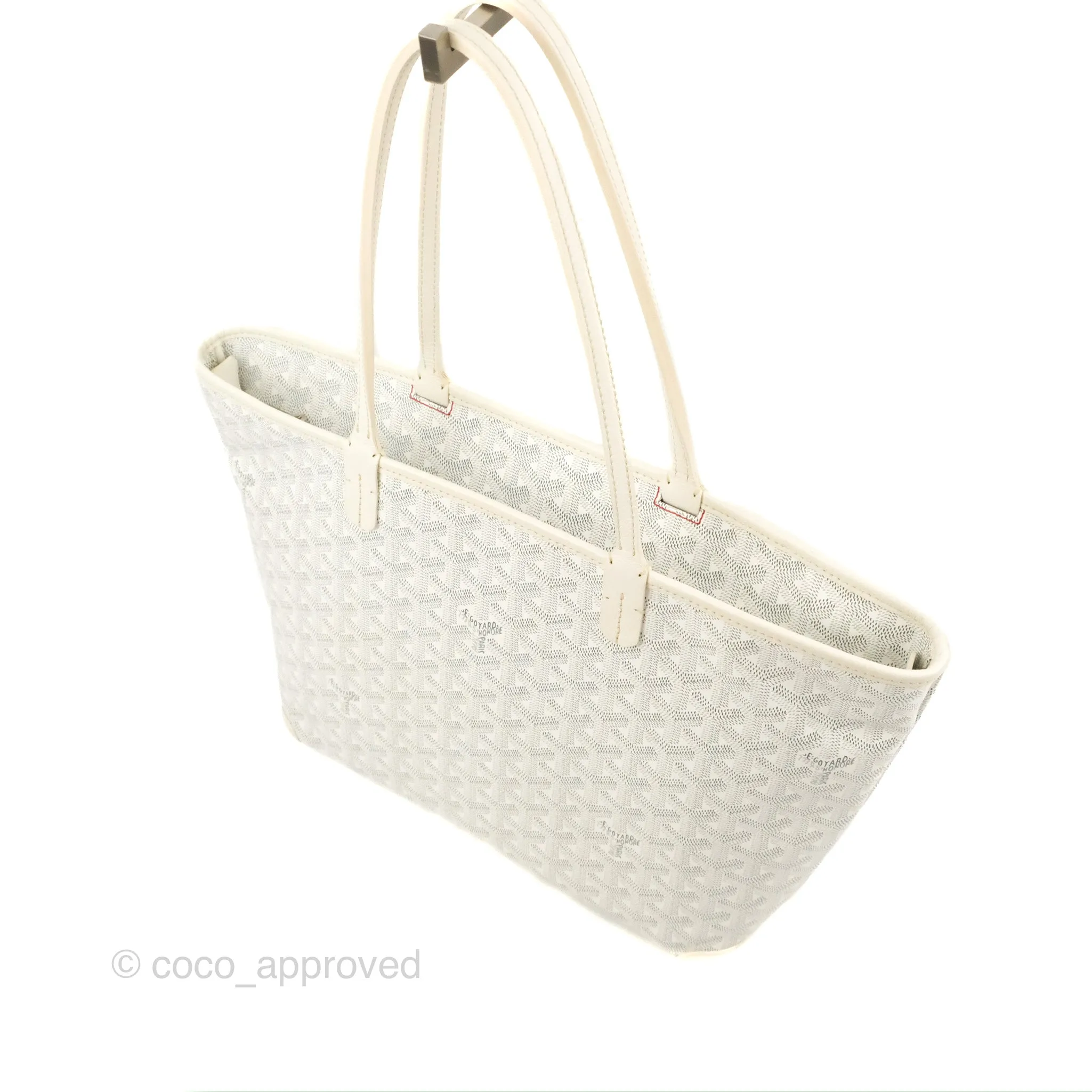 Goyard Artois Goyardine Canvas PM White
