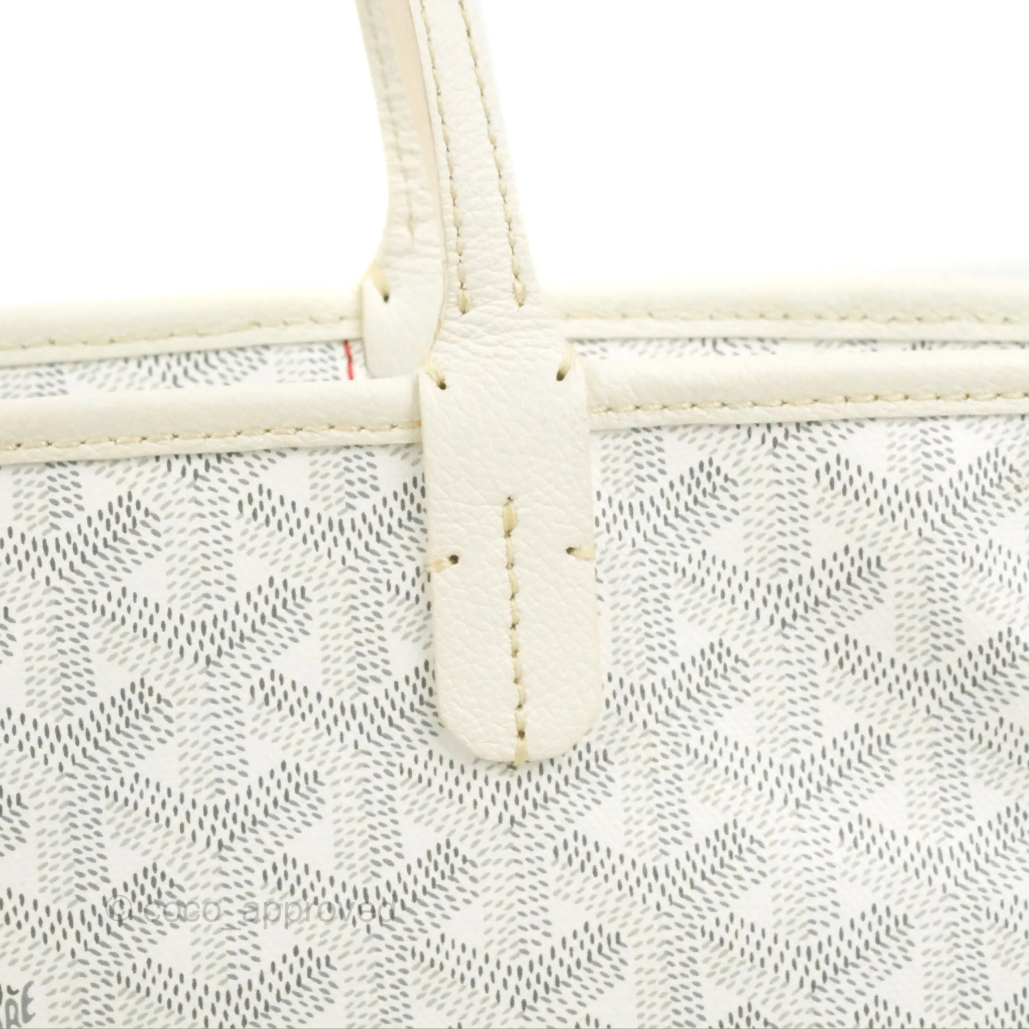 Goyard Artois Goyardine Canvas PM White