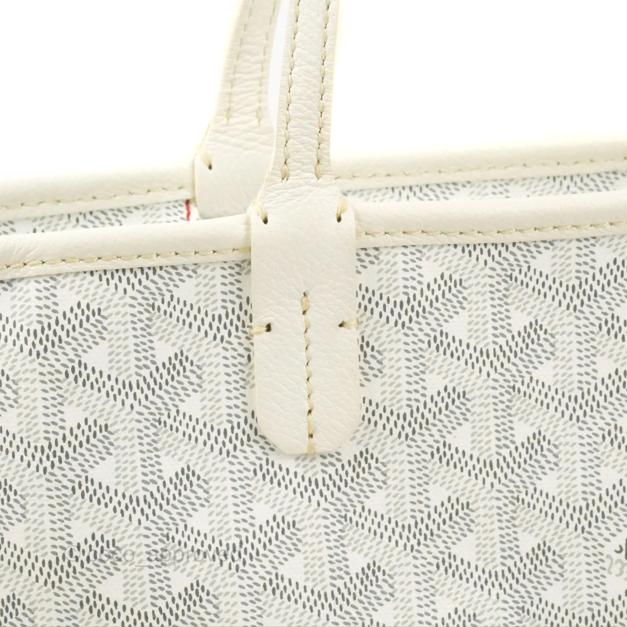 Goyard Artois Goyardine Canvas PM White
