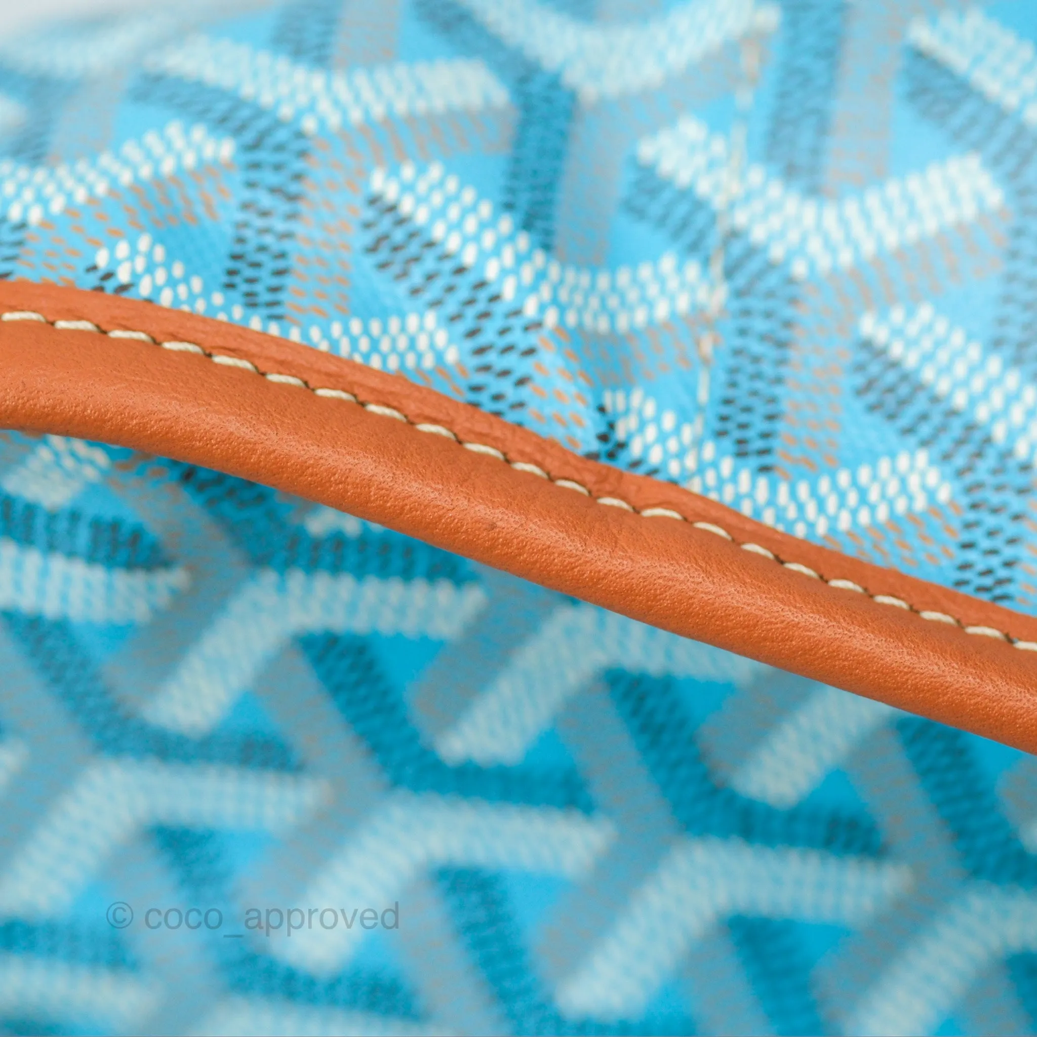 Goyard Belharra Bag Reversible Turquoise & Tan