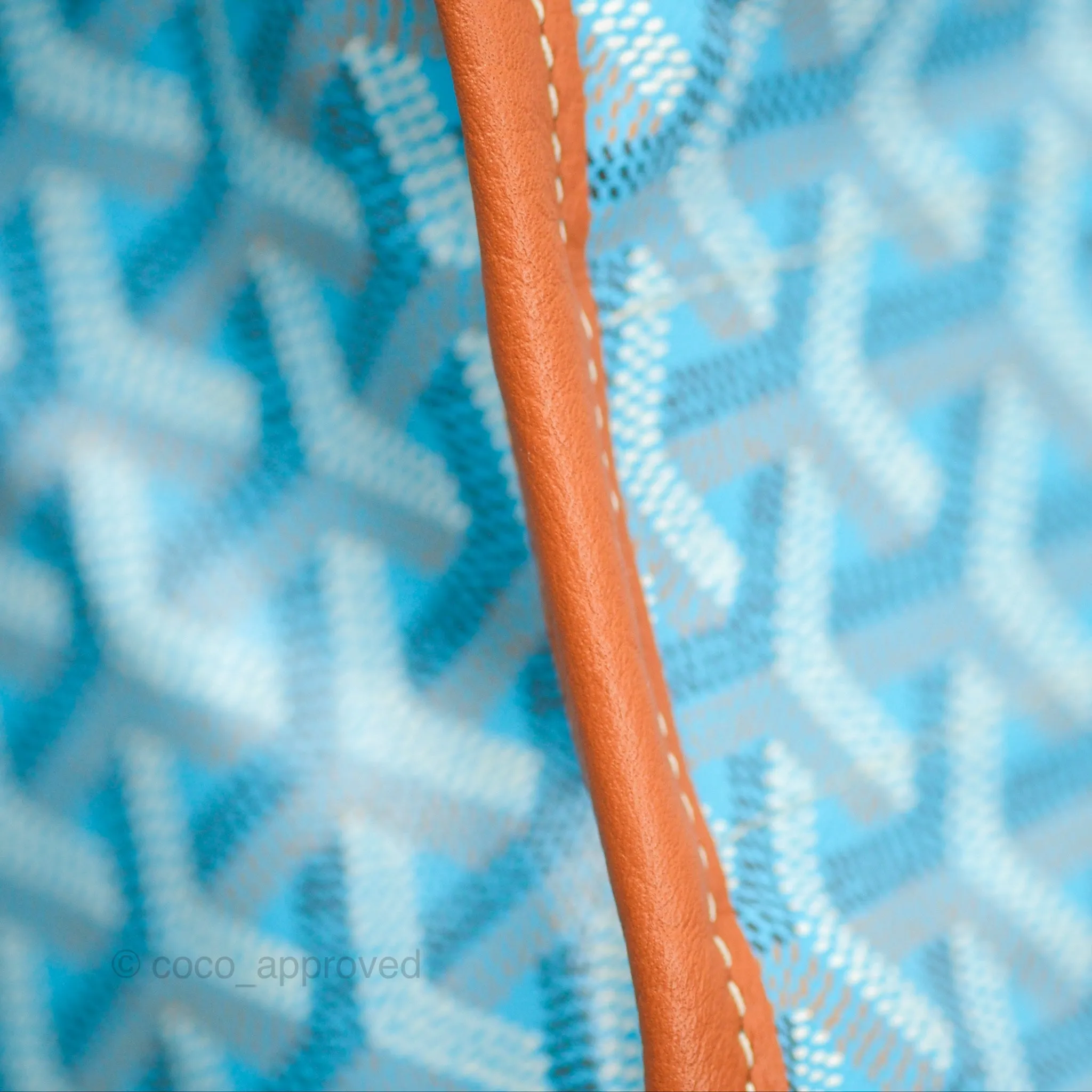 Goyard Belharra Bag Reversible Turquoise & Tan