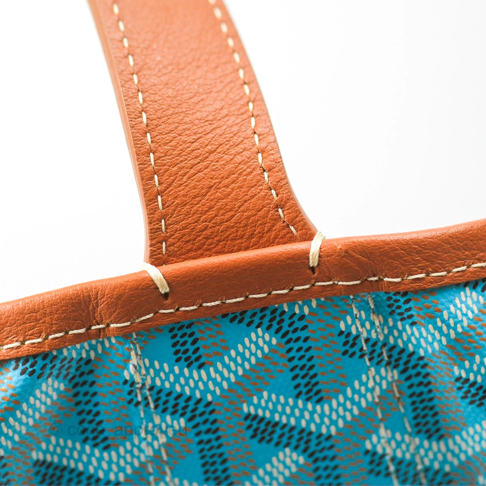 Goyard Belharra Bag Reversible Turquoise & Tan