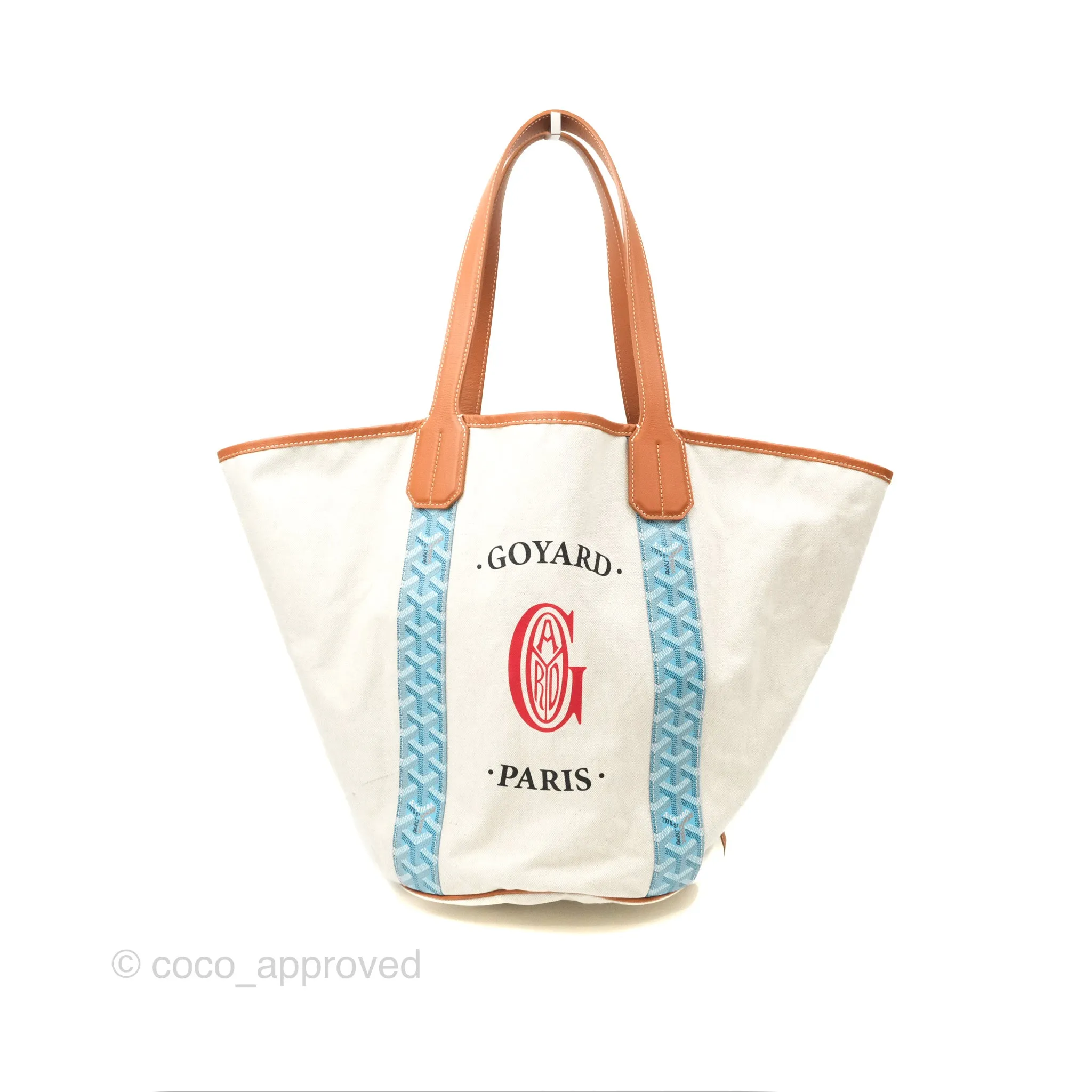 Goyard Belharra Bag Reversible Turquoise & Tan