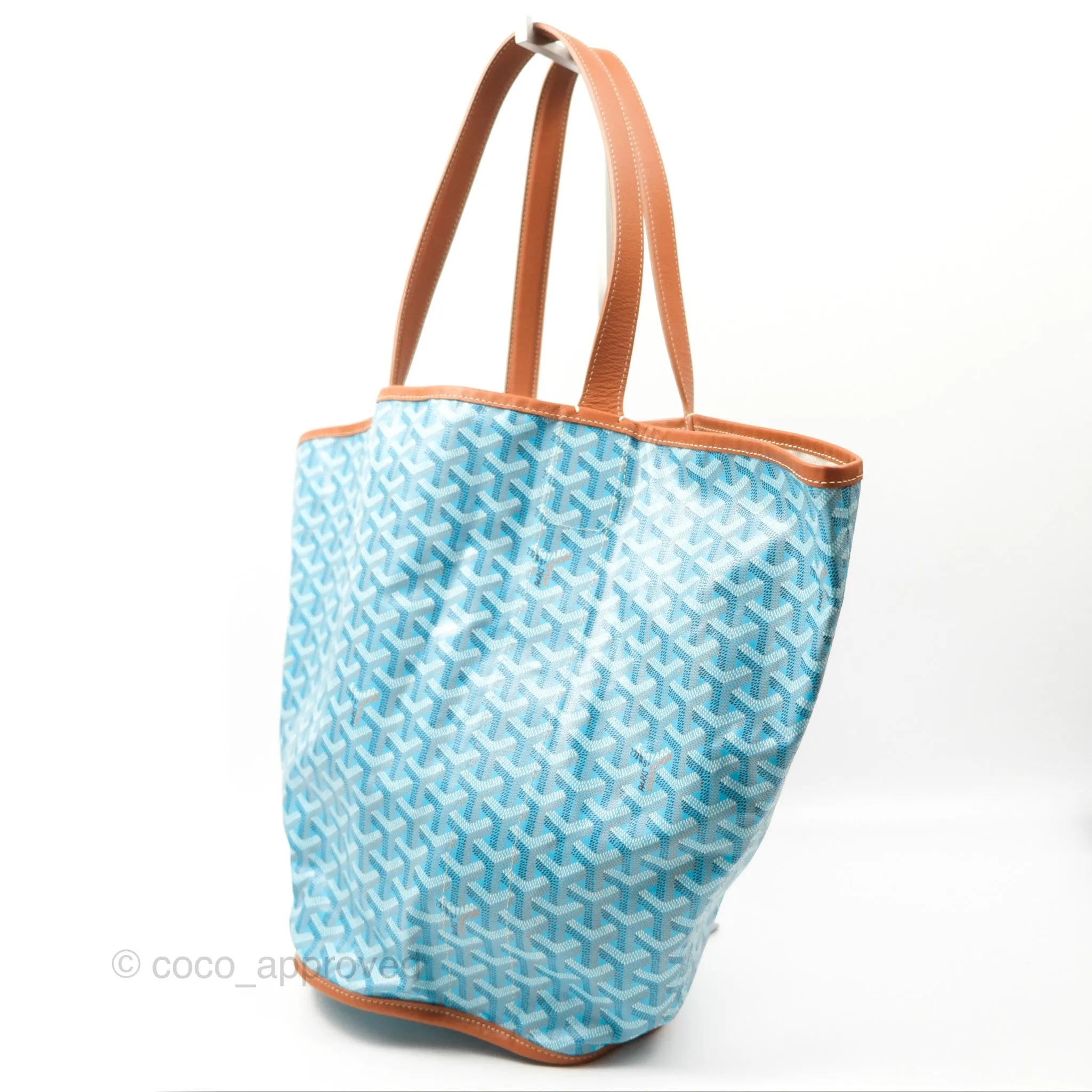 Goyard Belharra Bag Reversible Turquoise & Tan