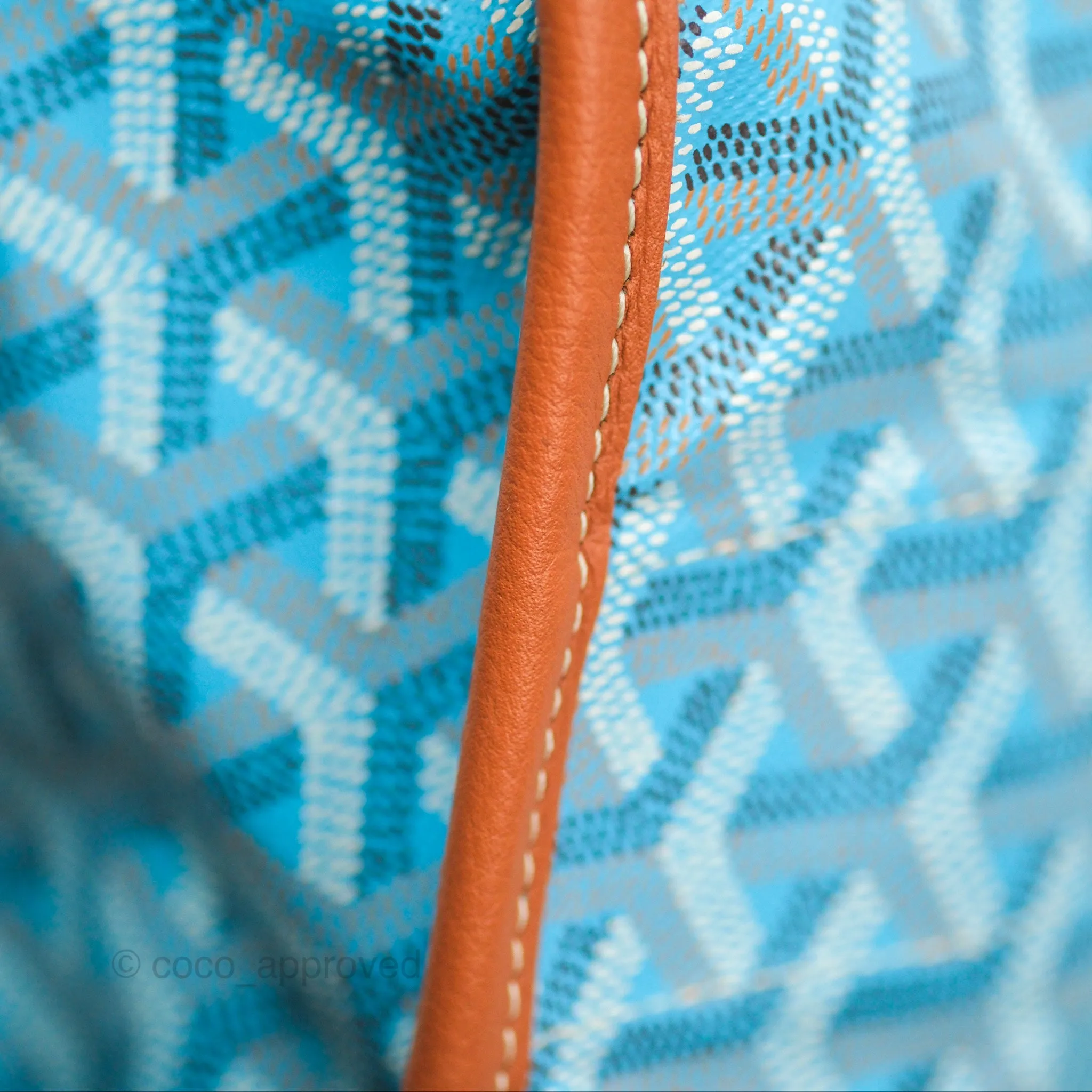 Goyard Belharra Bag Reversible Turquoise & Tan