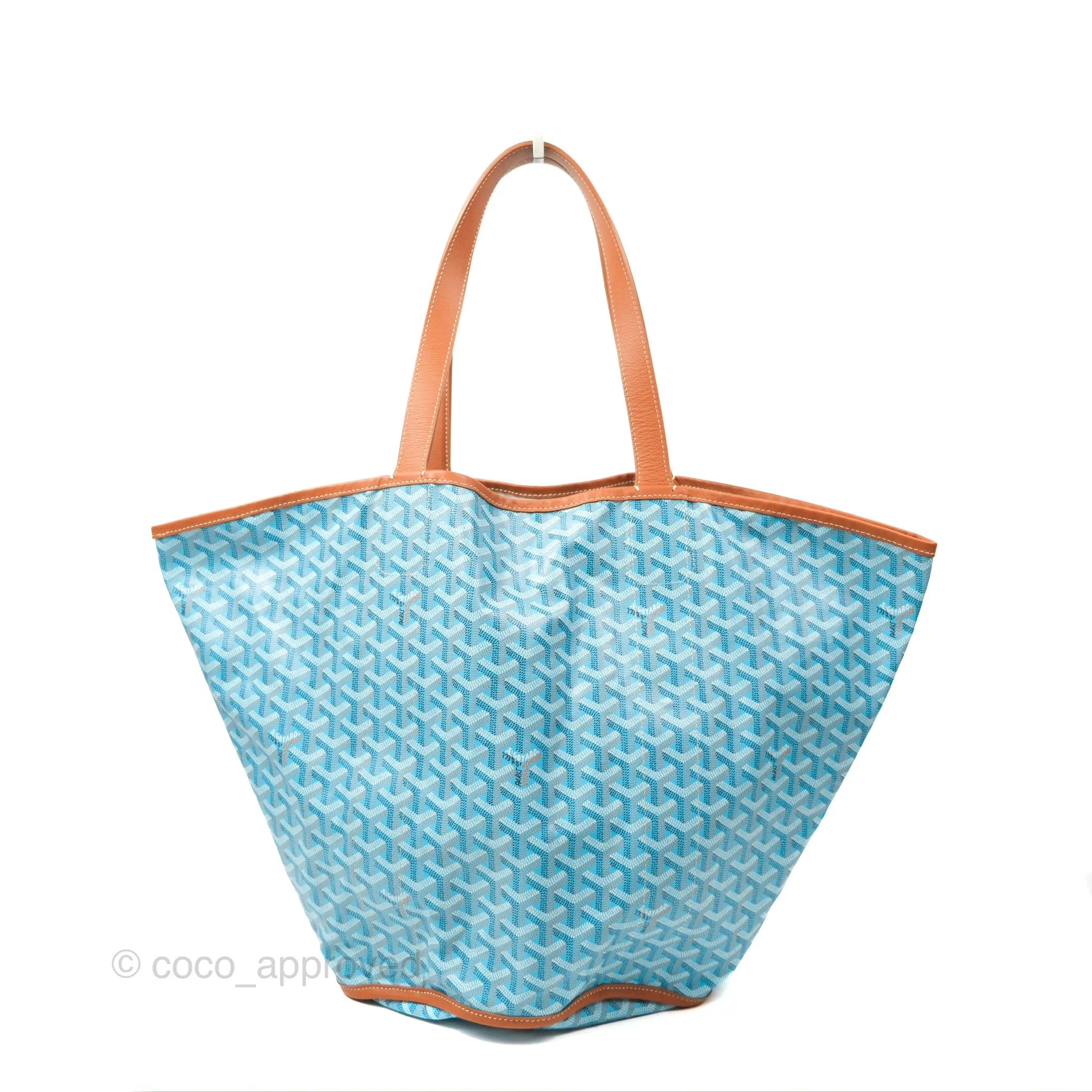 Goyard Belharra Bag Reversible Turquoise & Tan