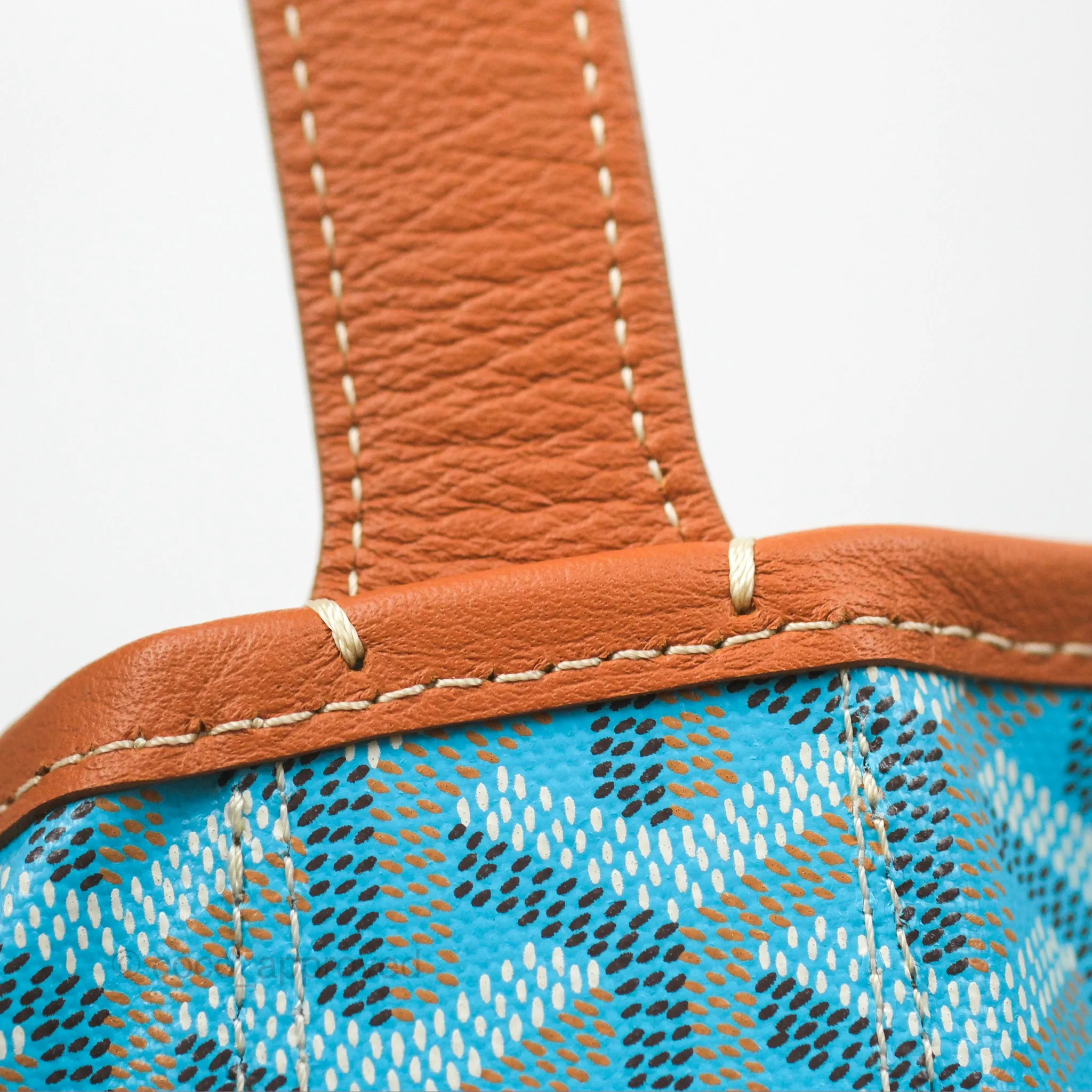 Goyard Belharra Bag Reversible Turquoise & Tan