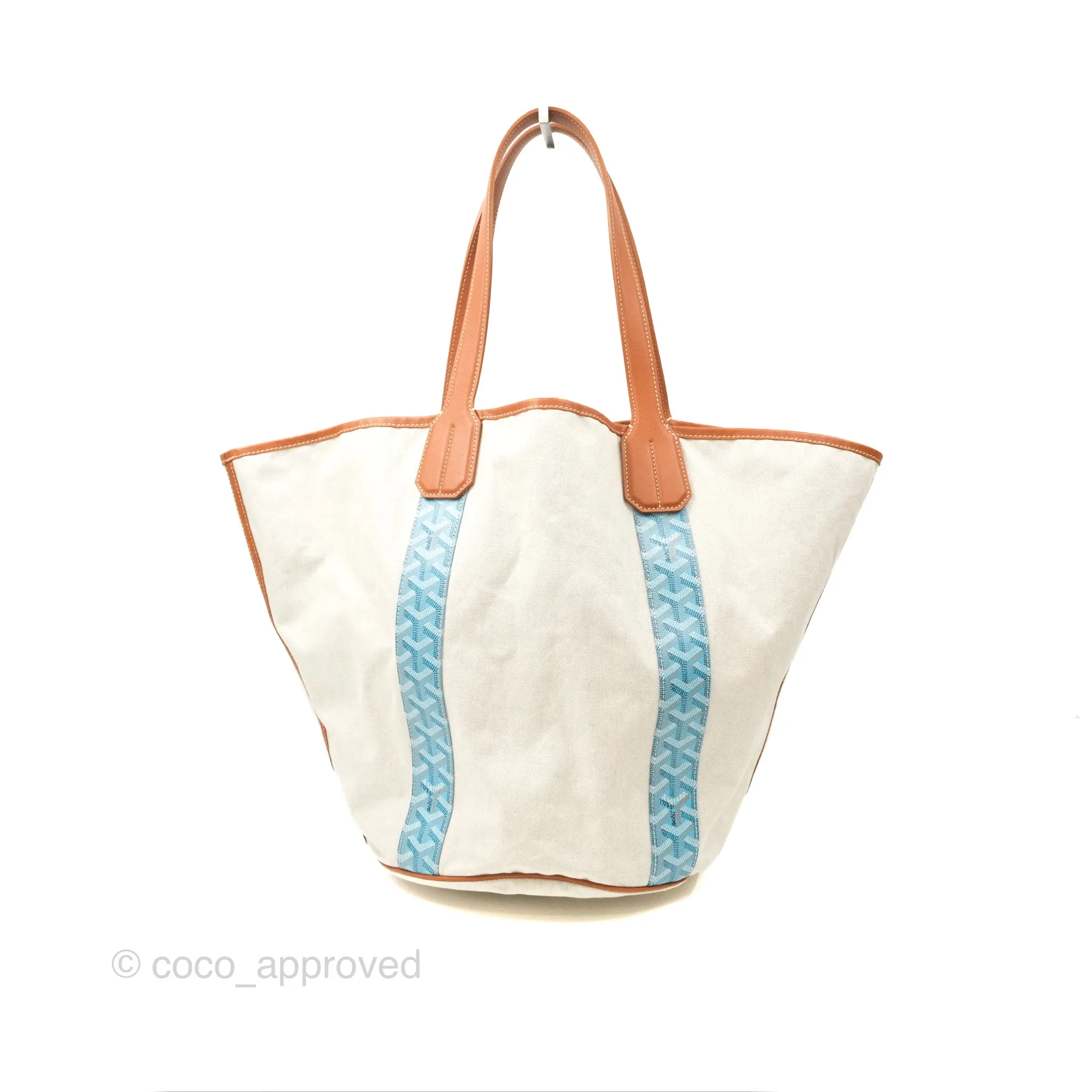 Goyard Belharra Bag Reversible Turquoise & Tan