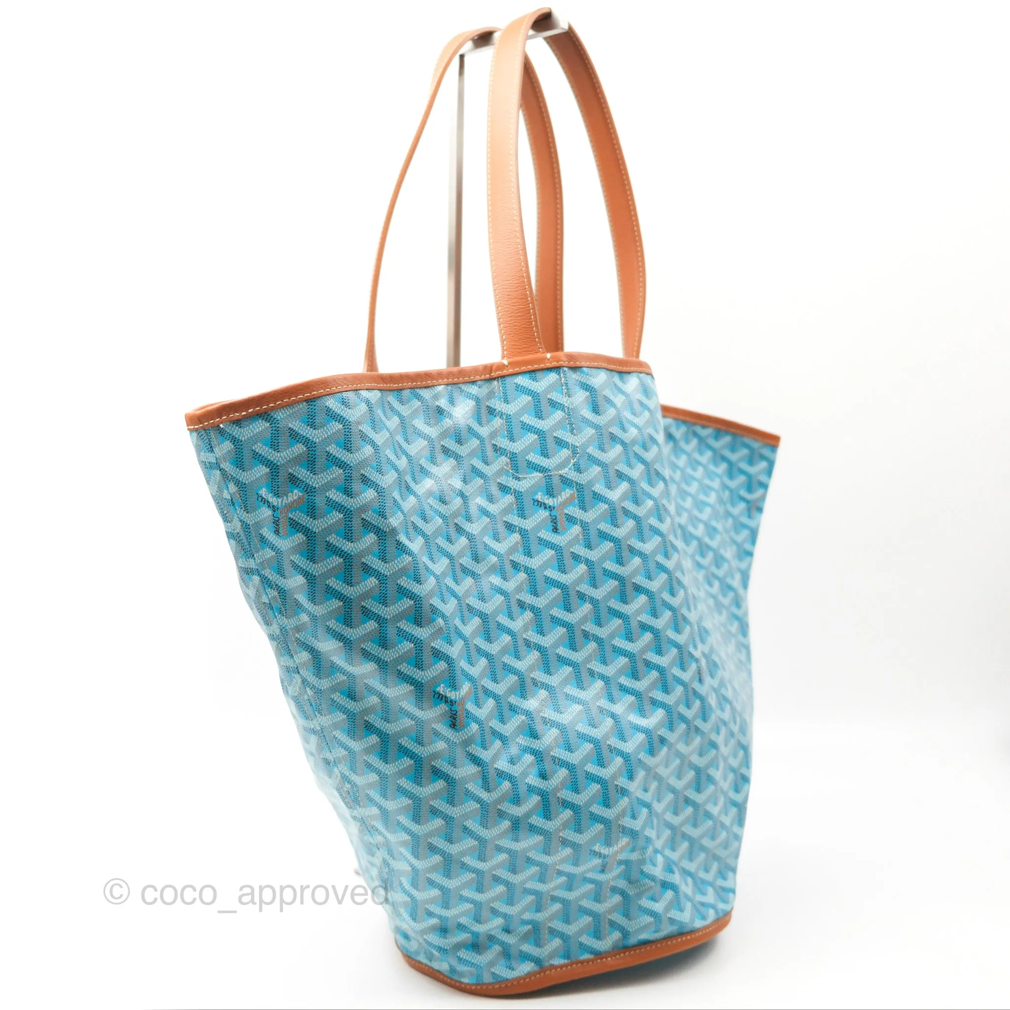 Goyard Belharra Bag Reversible Turquoise & Tan