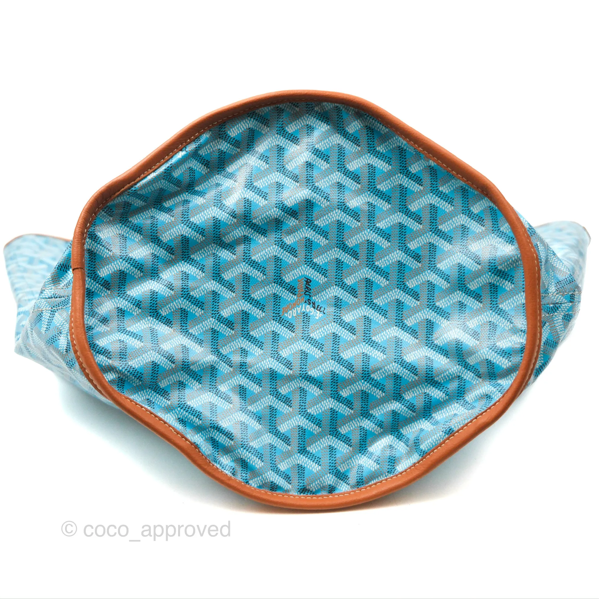 Goyard Belharra Bag Reversible Turquoise & Tan