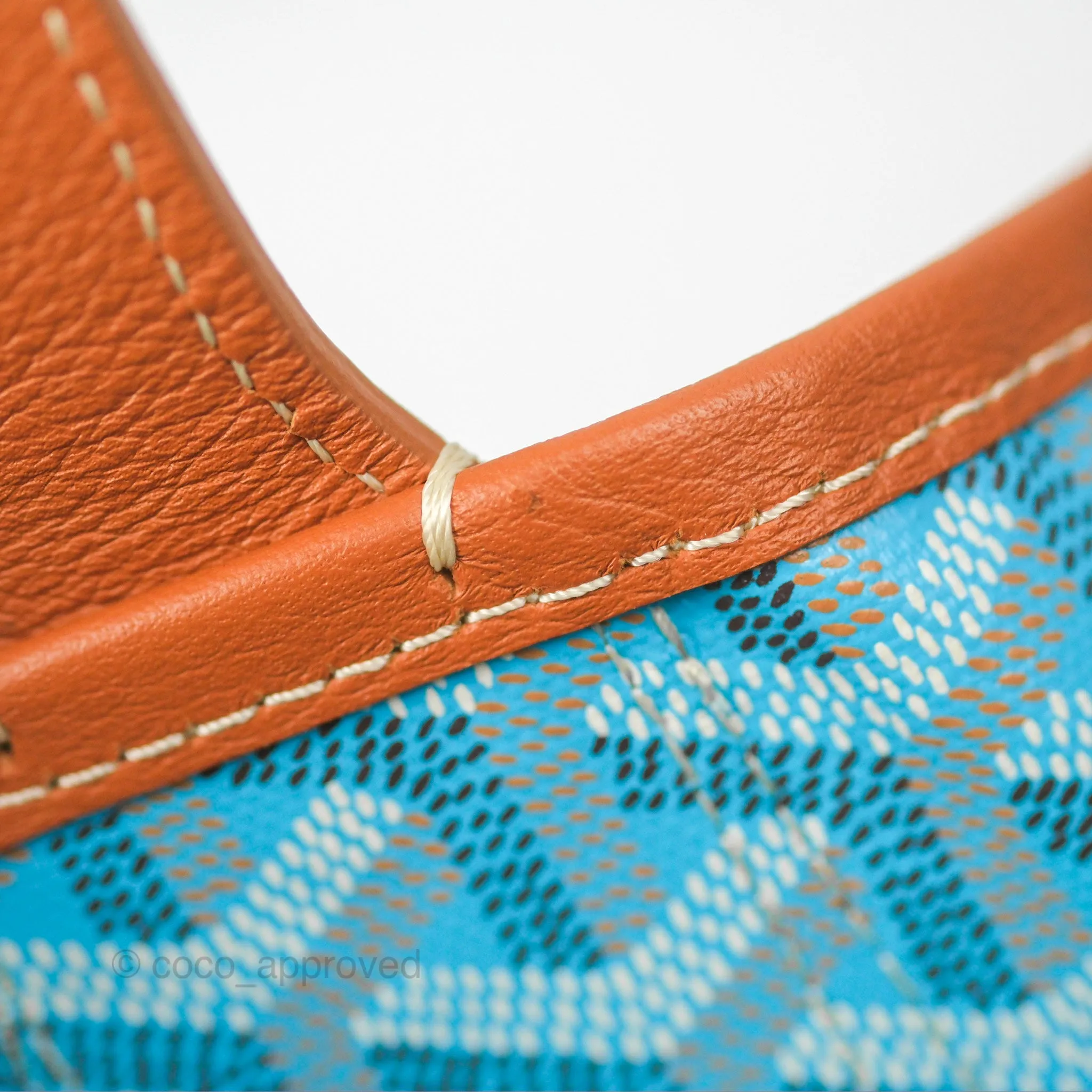 Goyard Belharra Bag Reversible Turquoise & Tan