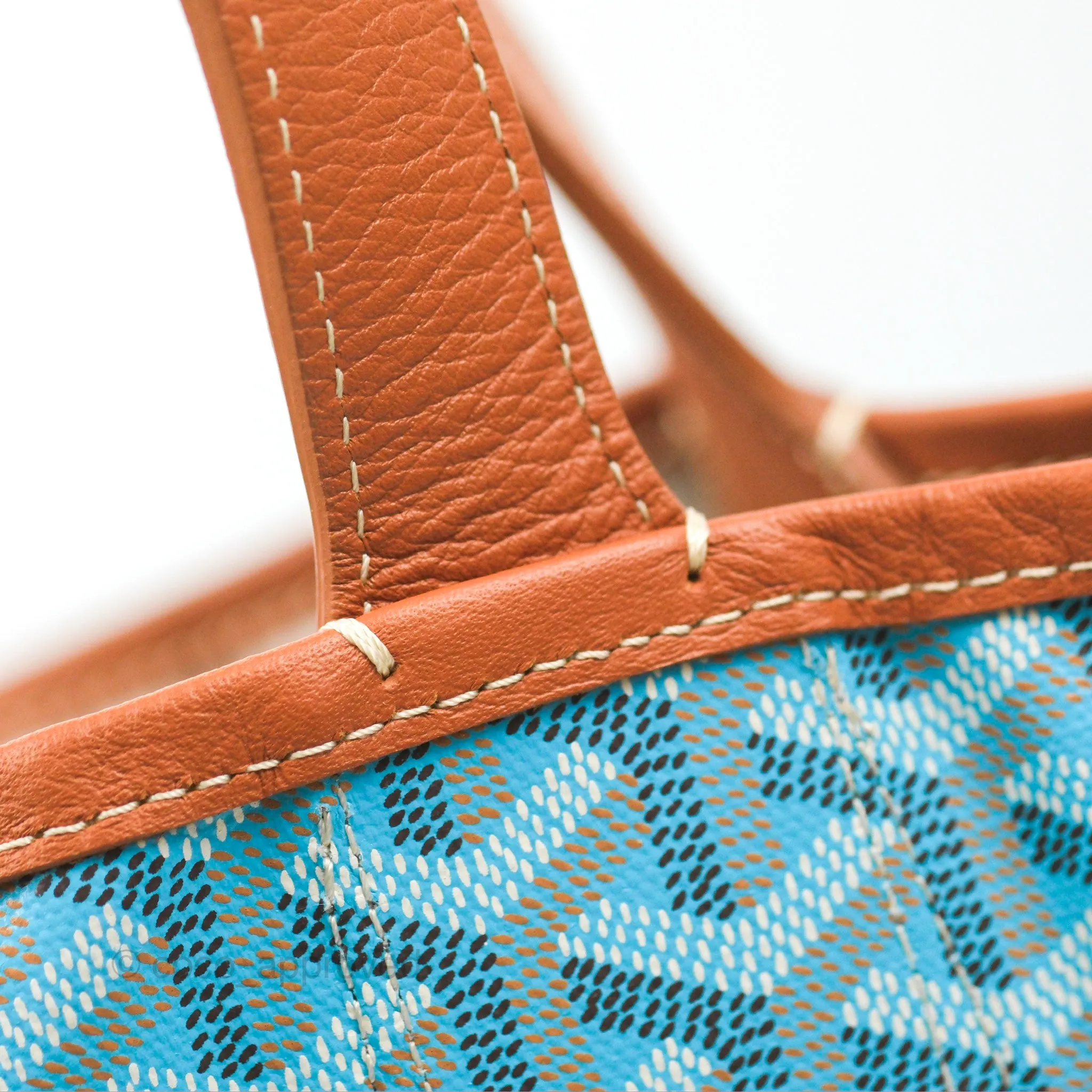 Goyard Belharra Bag Reversible Turquoise & Tan