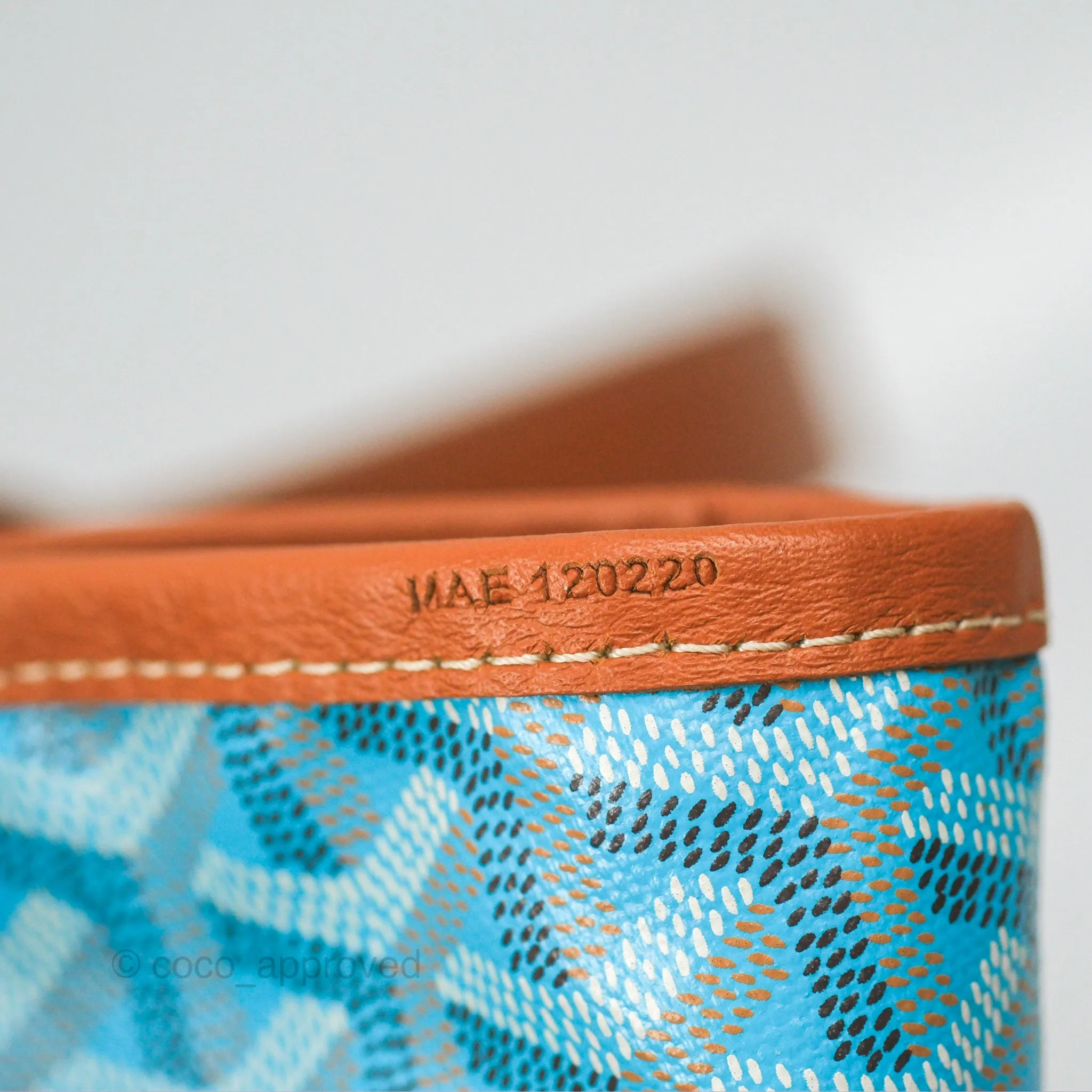 Goyard Belharra Bag Reversible Turquoise & Tan
