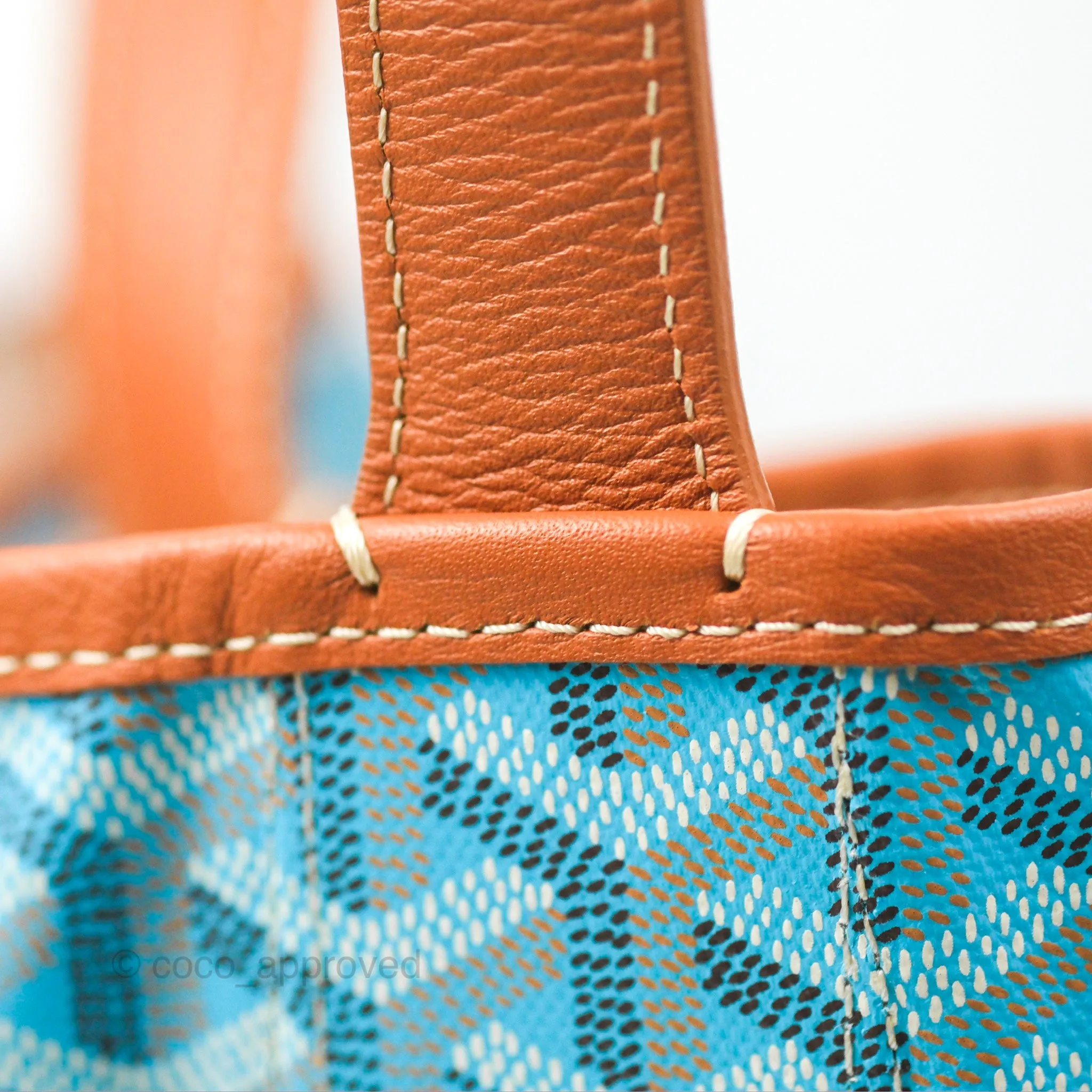 Goyard Belharra Bag Reversible Turquoise & Tan