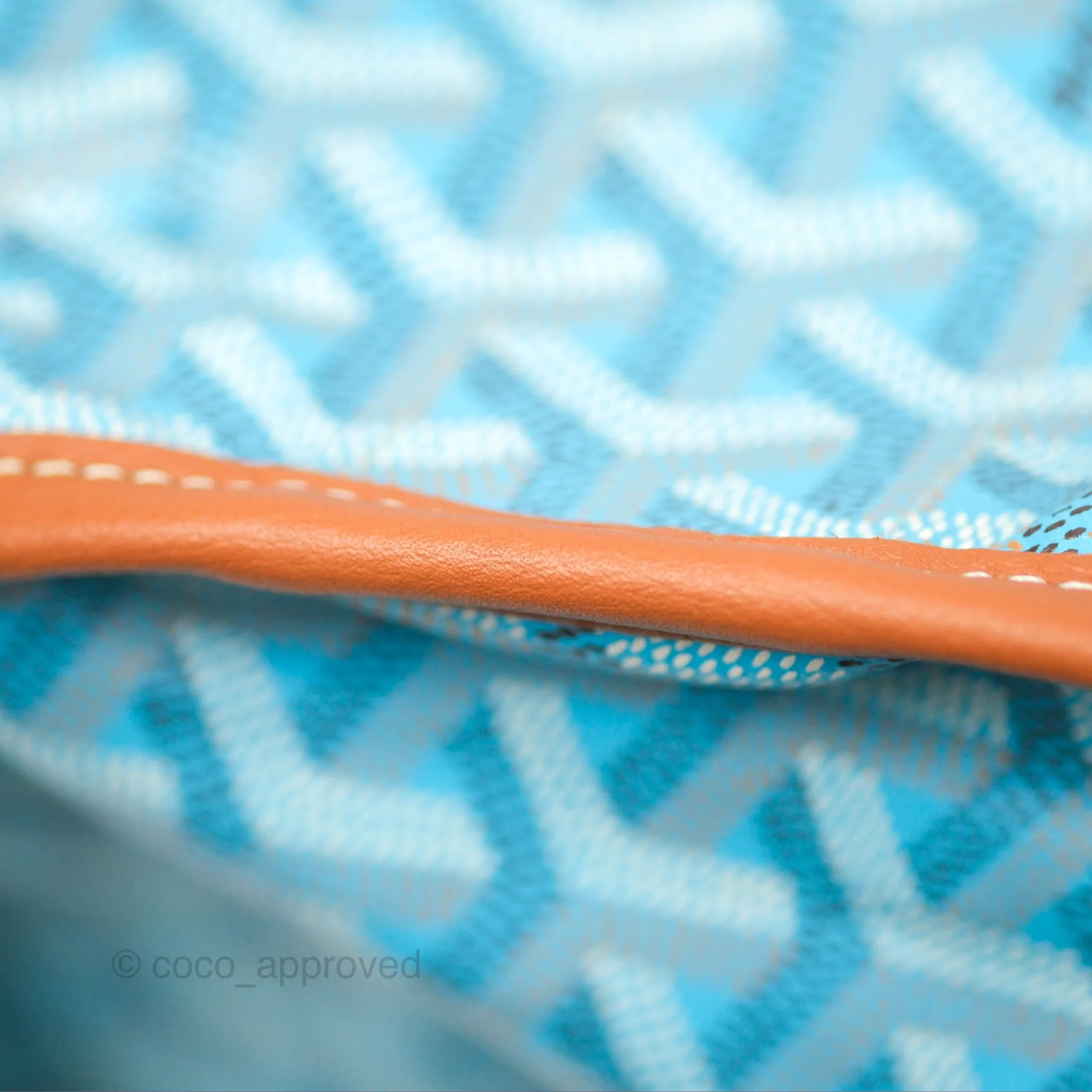 Goyard Belharra Bag Reversible Turquoise & Tan