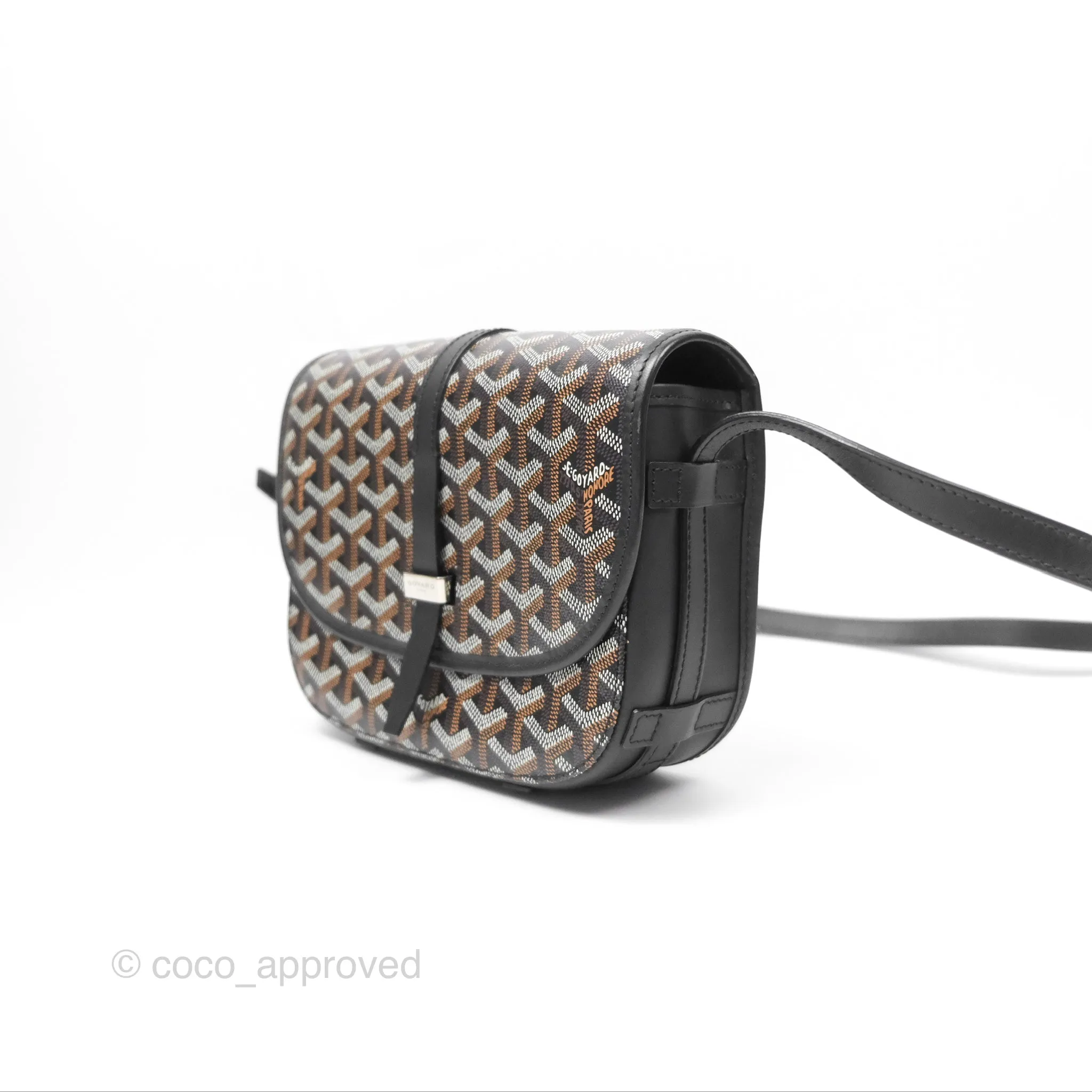 Goyard Belvedere II PM Messenger Bag Black Goyardine