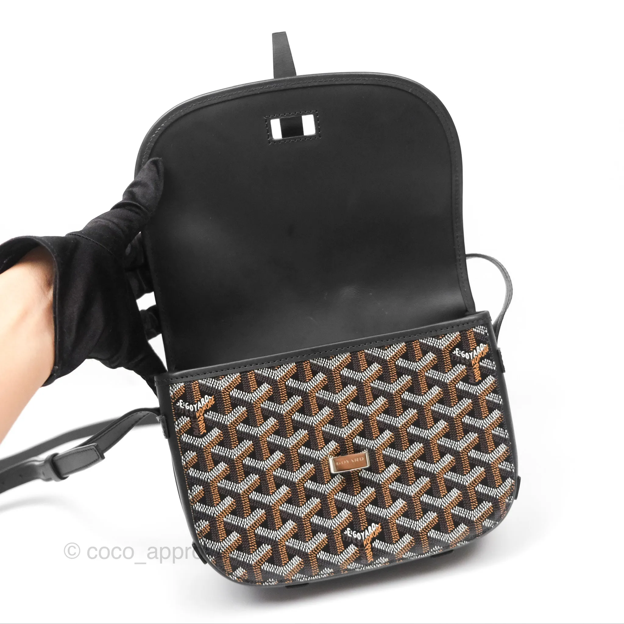 Goyard Belvedere II PM Messenger Bag Black Goyardine