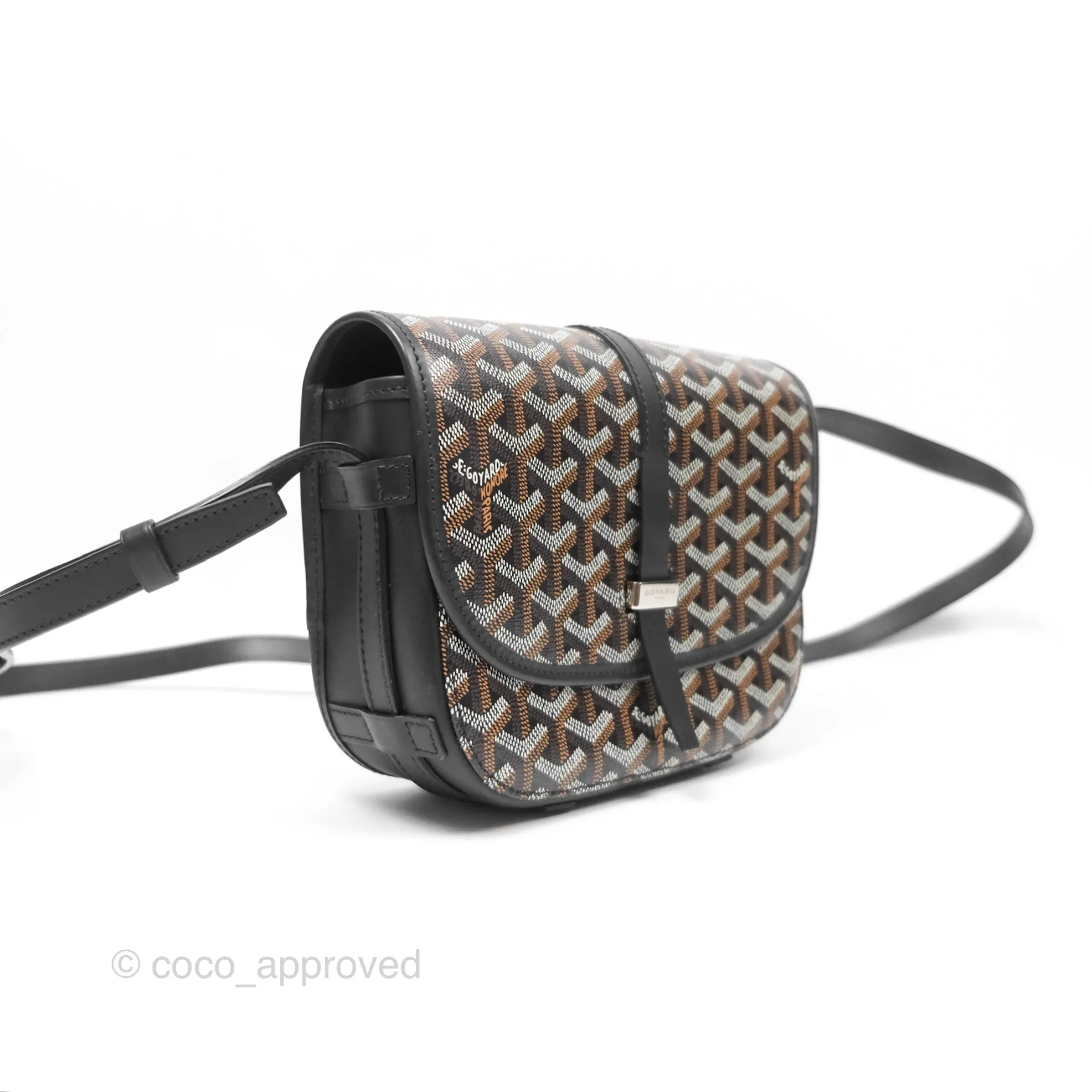 Goyard Belvedere II PM Messenger Bag Black Goyardine