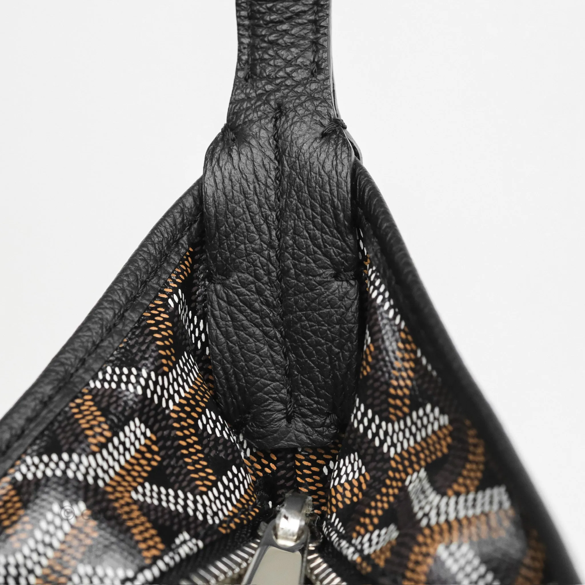 Goyard Bohme Hobo Bag Black Goyardine Canvas