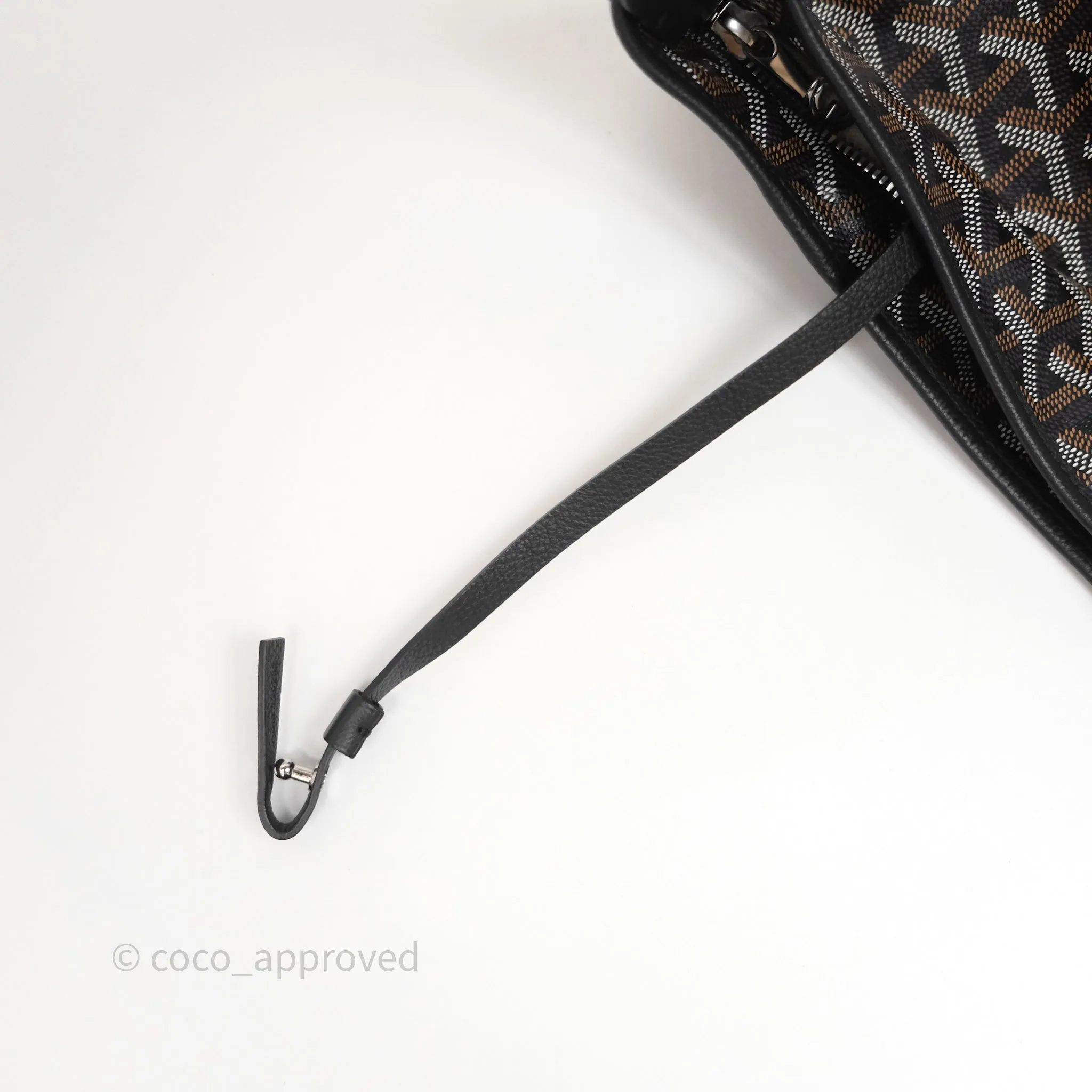 Goyard Bohme Hobo Bag Black Goyardine Canvas
