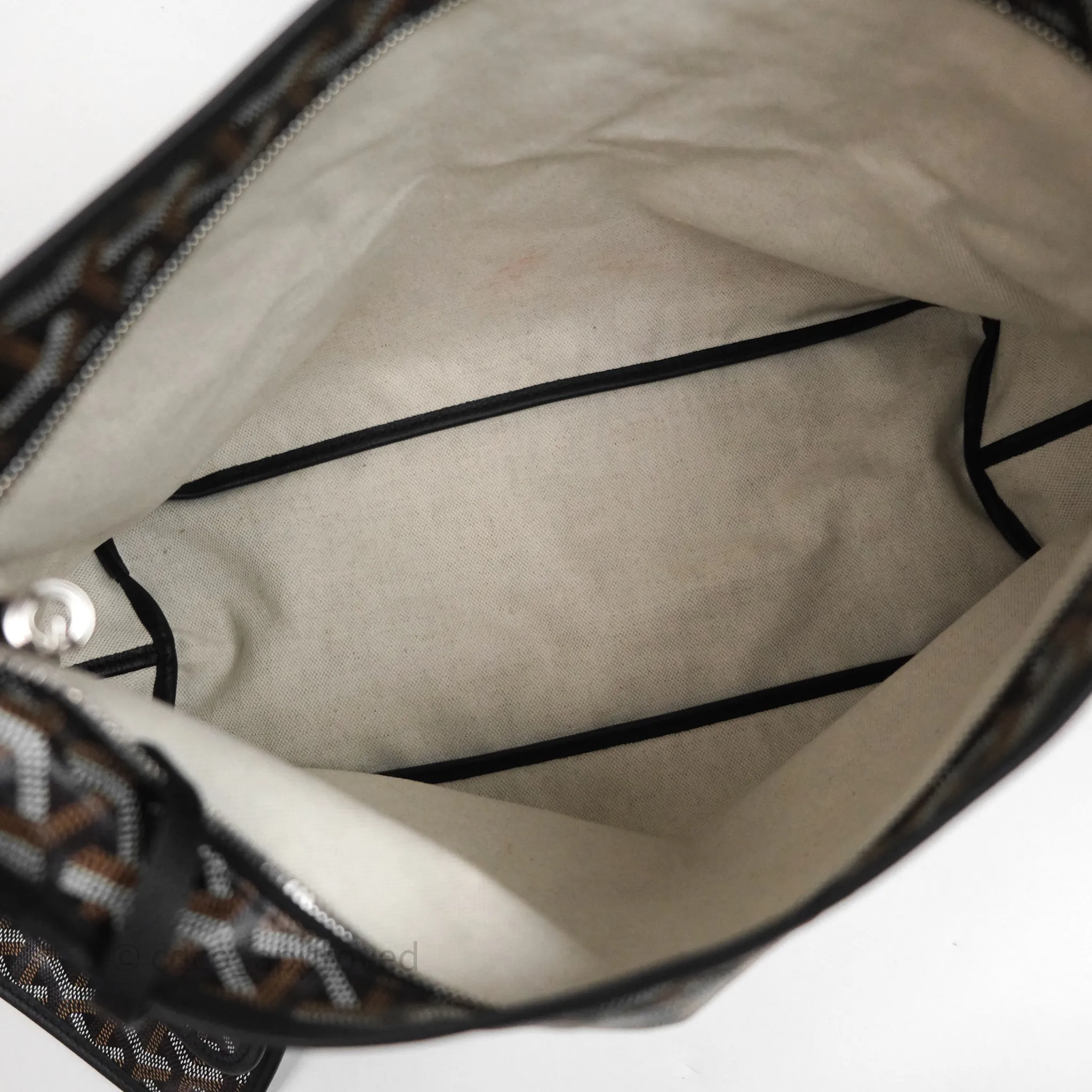 Goyard Bohme Hobo Bag Black Goyardine Canvas