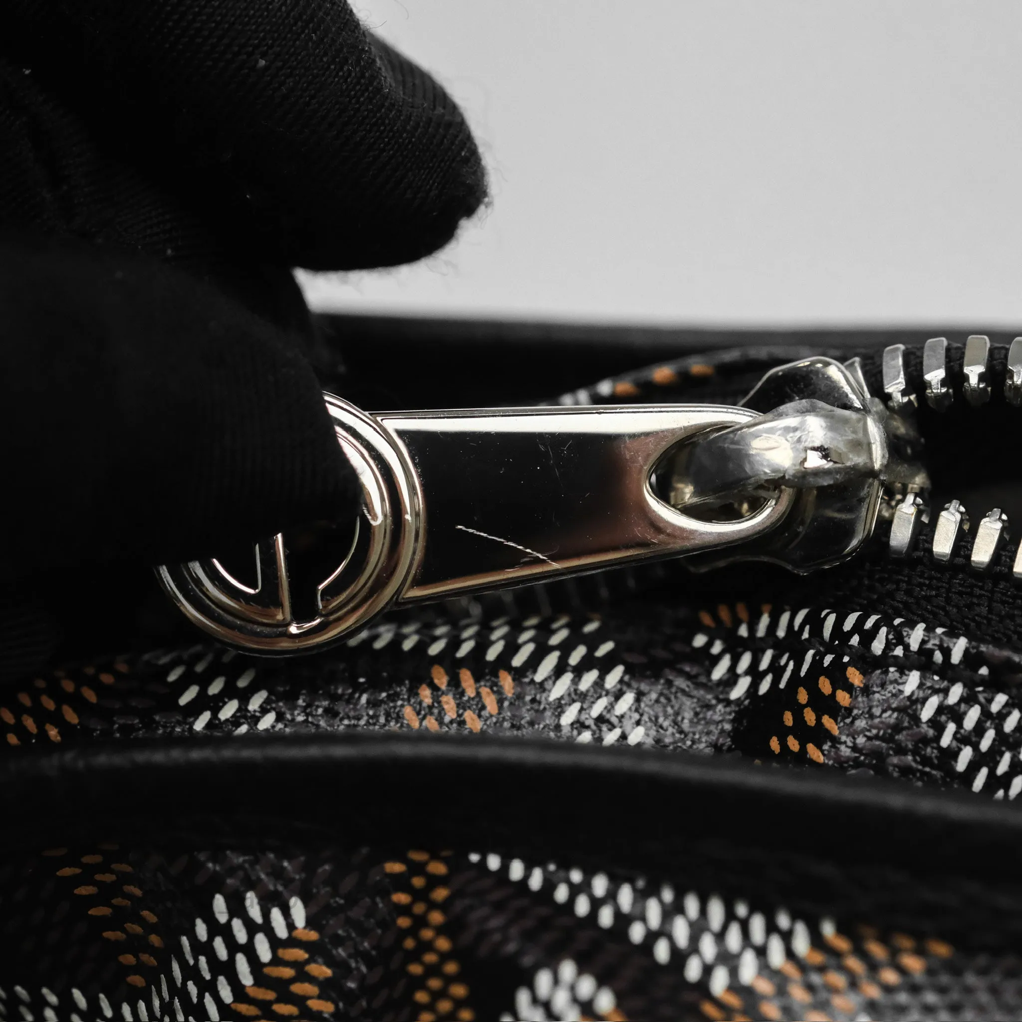 Goyard Bohme Hobo Bag Black Goyardine Canvas