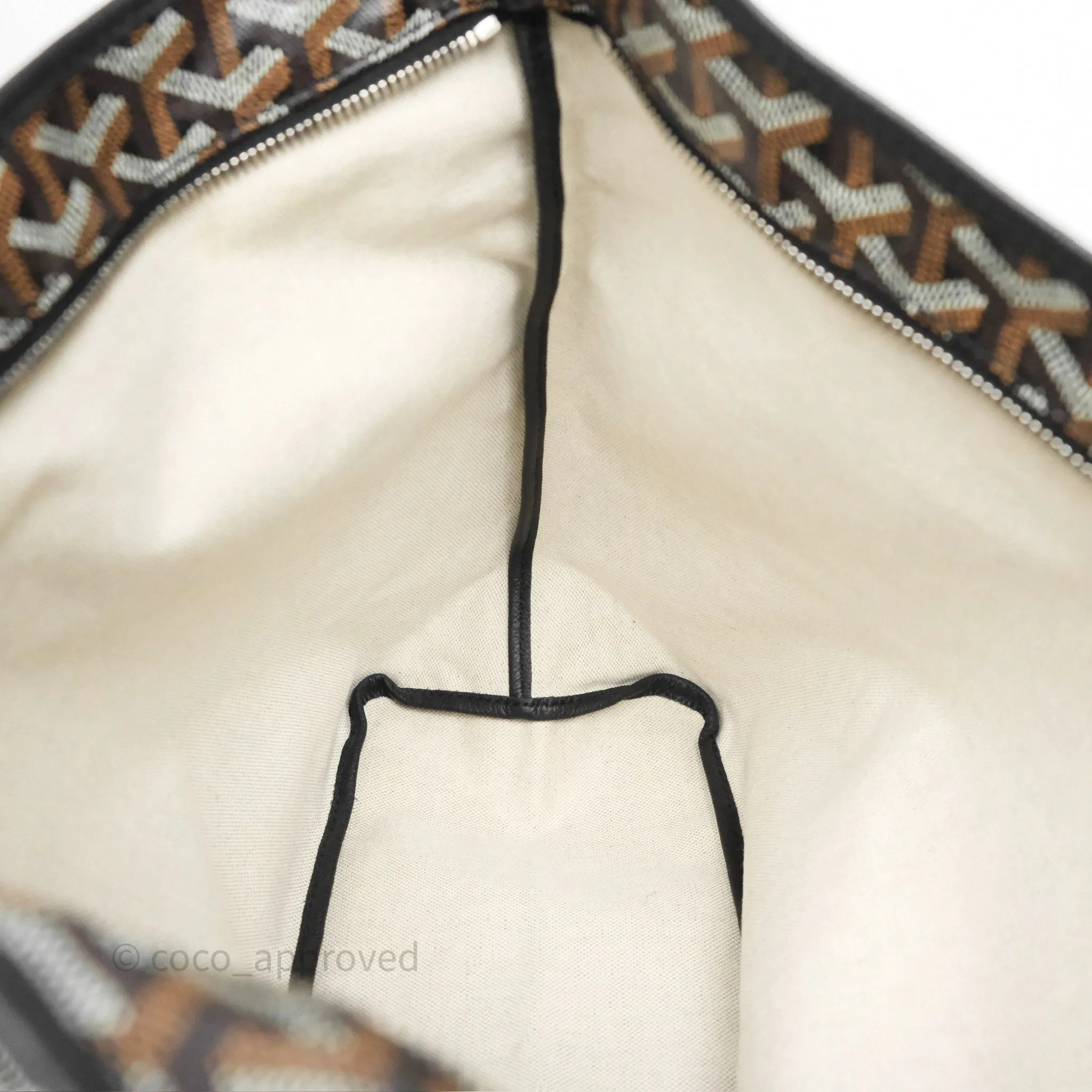 Goyard Bohme Hobo Bag Black Goyardine Canvas