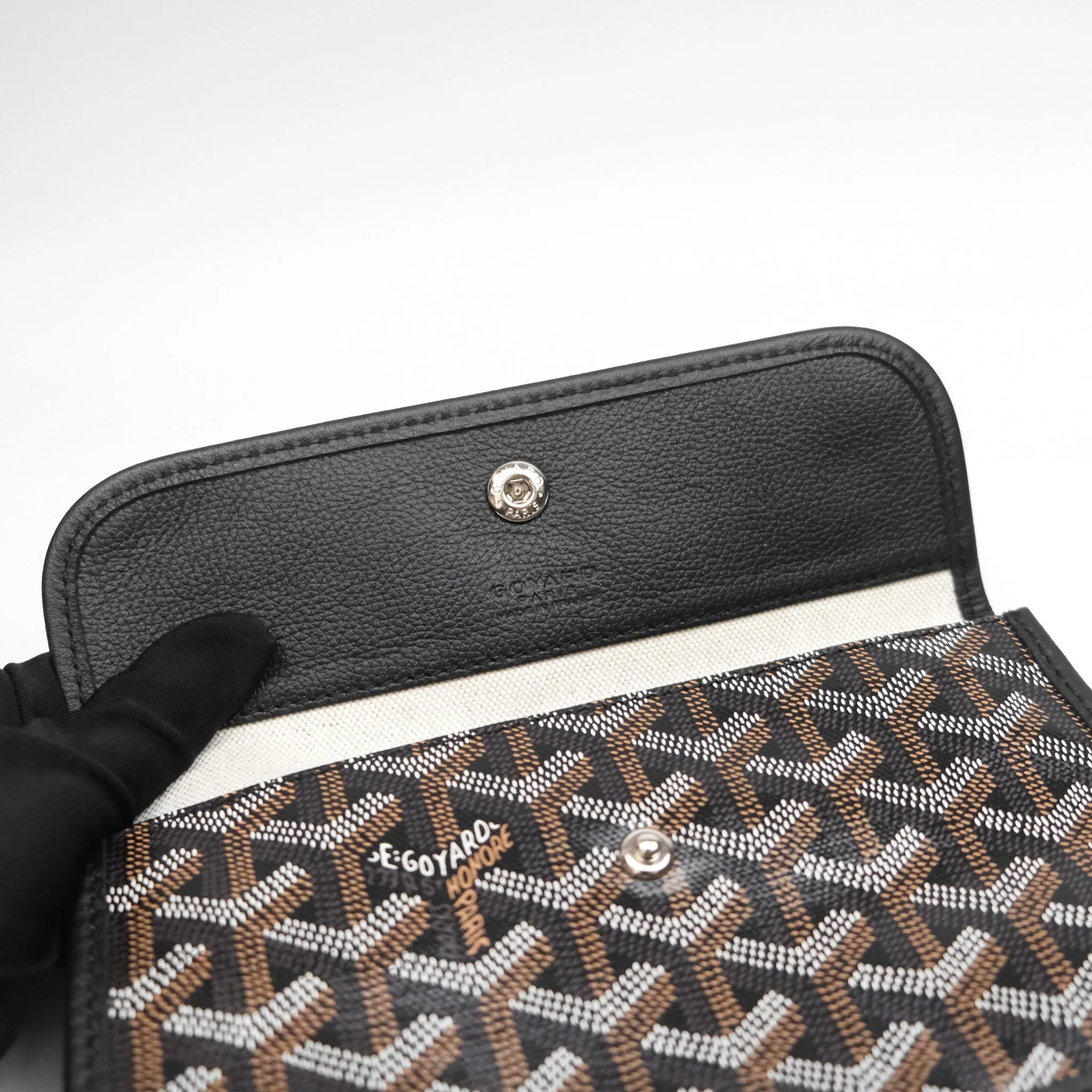 Goyard Bohme Hobo Bag Black Goyardine Canvas