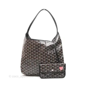 Goyard Bohme Hobo Bag Black Goyardine Canvas