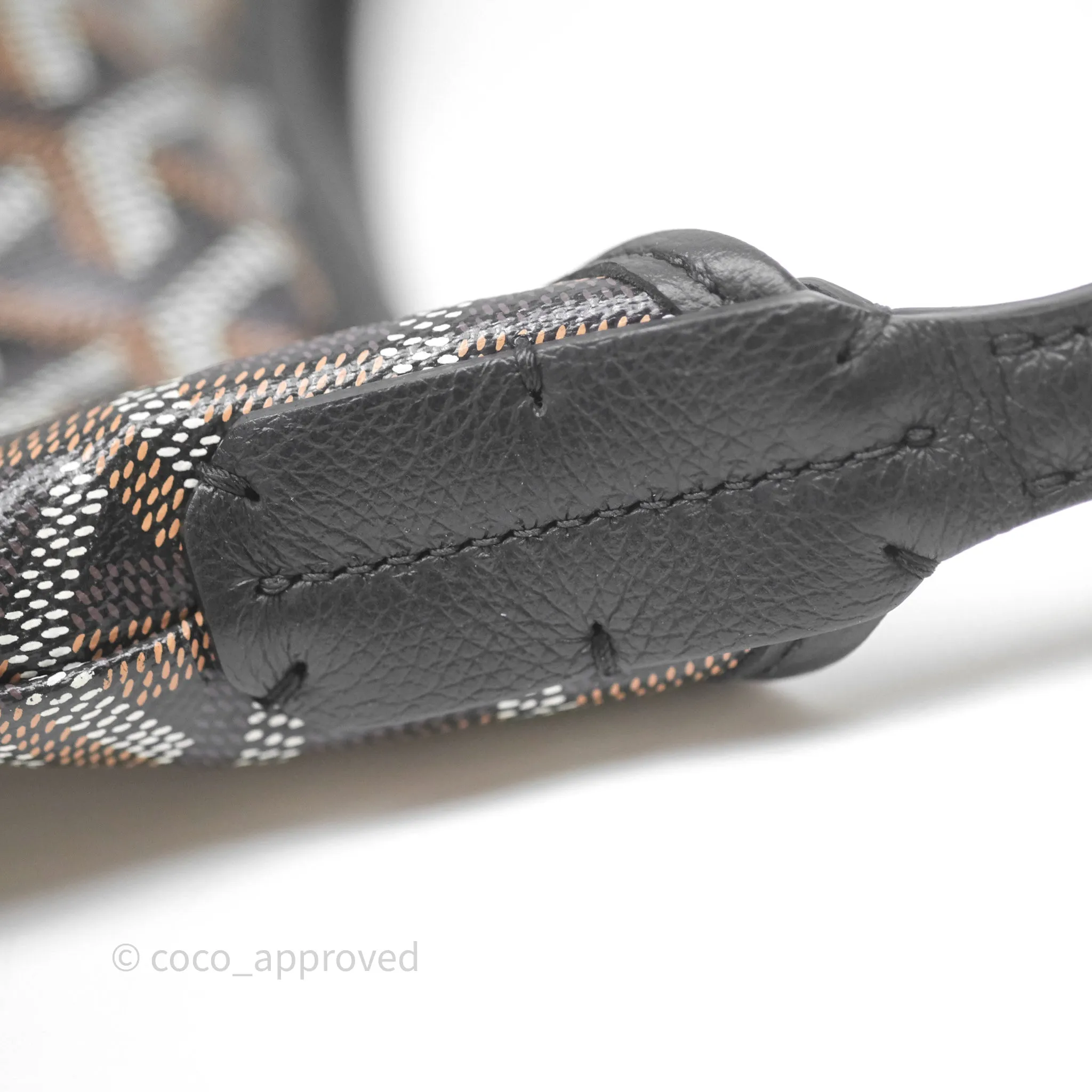 Goyard Bohme Hobo Bag Black Goyardine Canvas