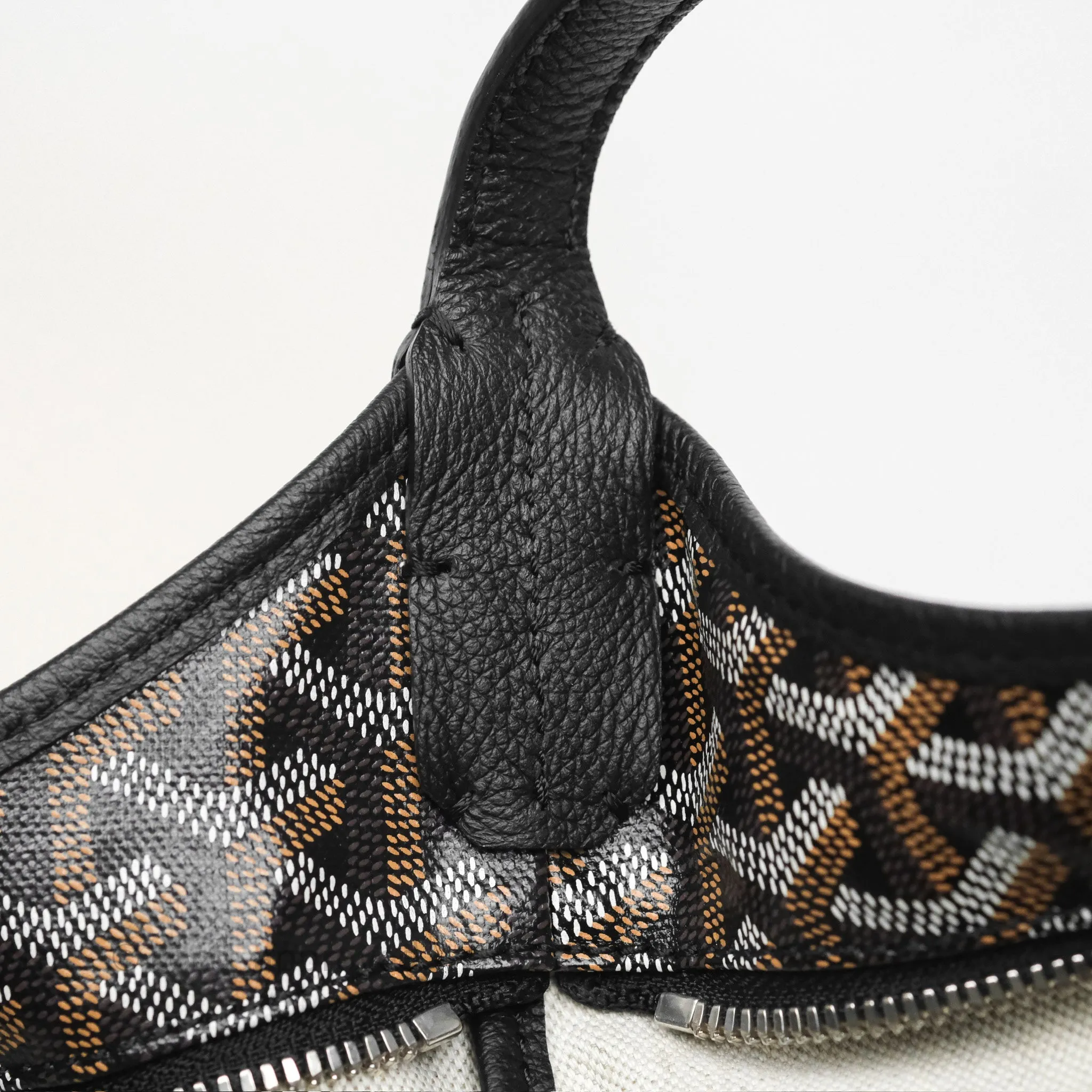 Goyard Bohme Hobo Bag Black Goyardine Canvas
