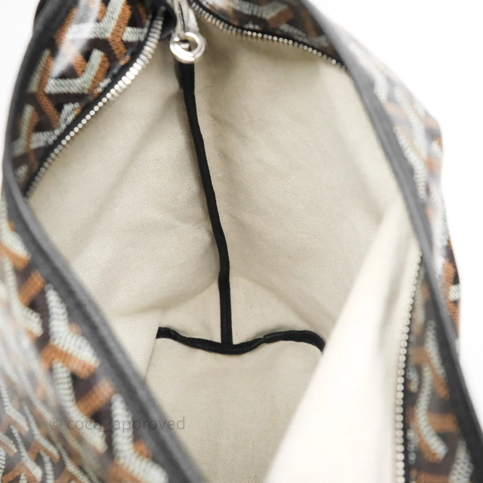 Goyard Bohme Hobo Bag Black Goyardine Canvas