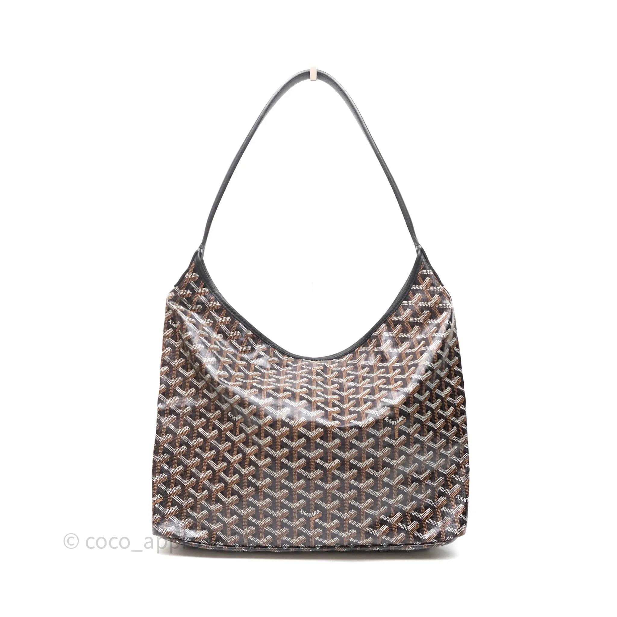 Goyard Bohme Hobo Bag Black Goyardine Canvas