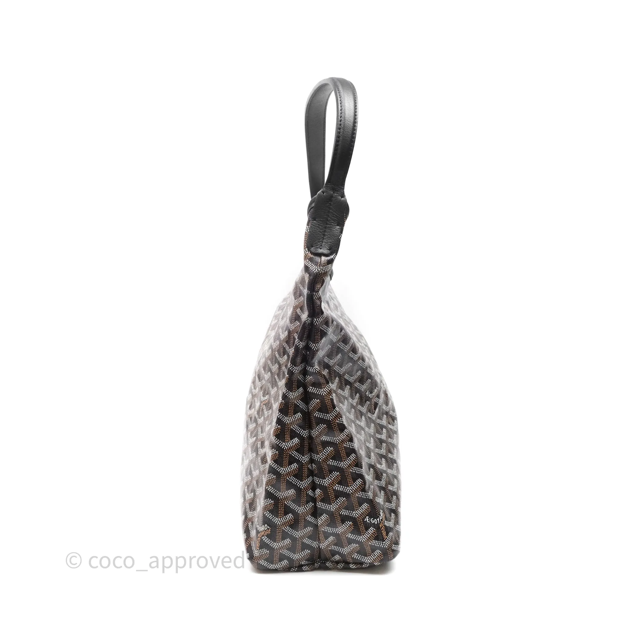 Goyard Bohme Hobo Bag Black Goyardine Canvas