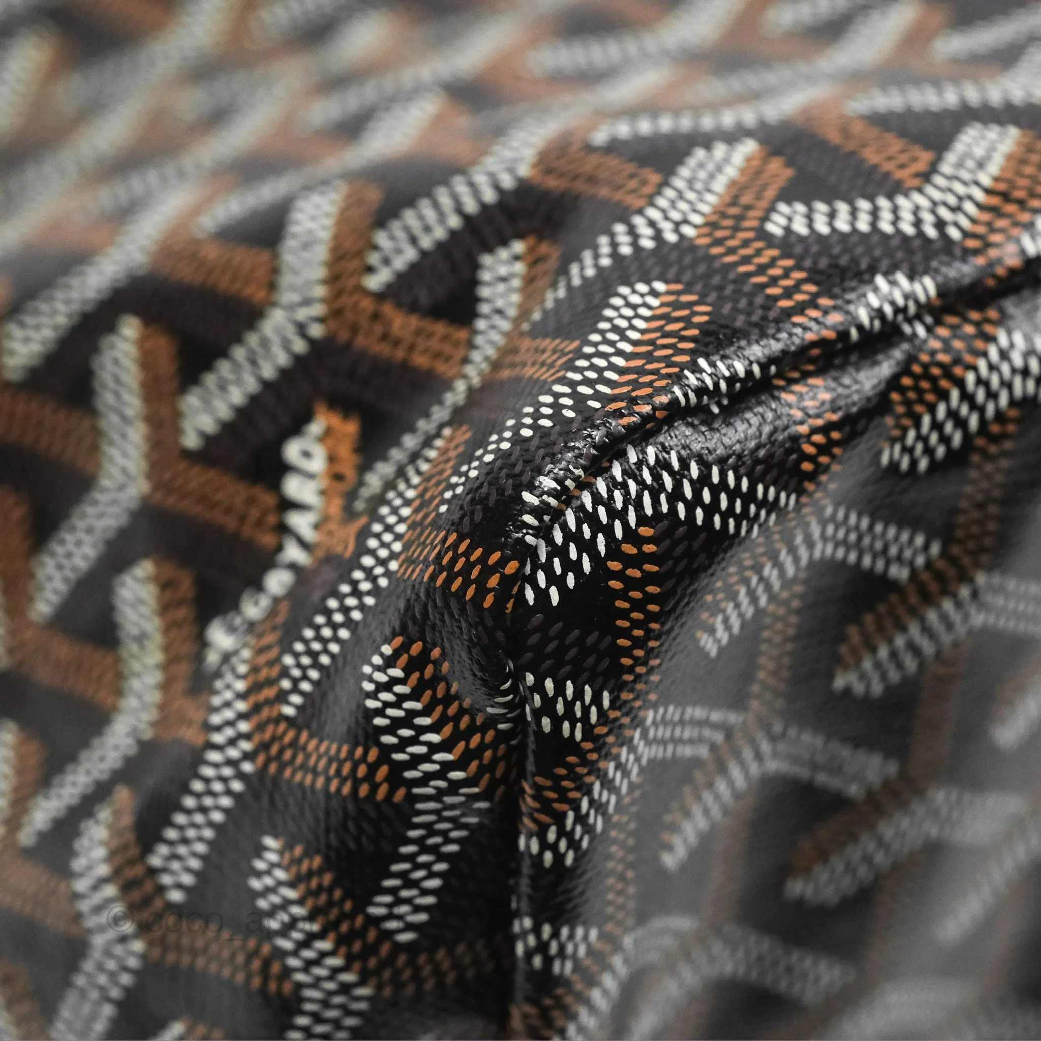 Goyard Bohme Hobo Bag Black/Tan Goyardine Canvas