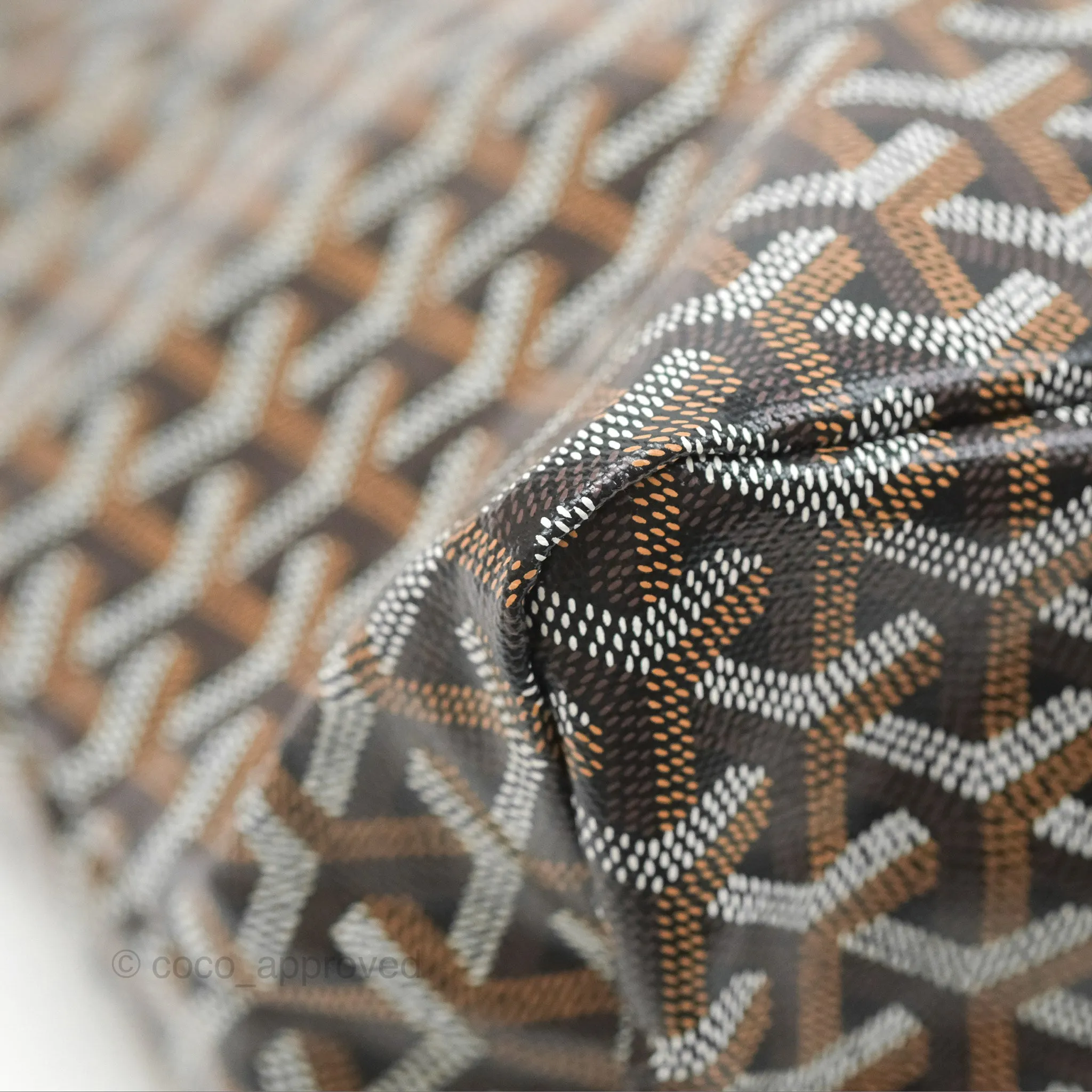 Goyard Bohme Hobo Bag Black/Tan Goyardine Canvas