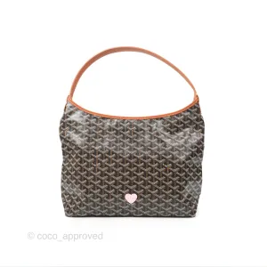 Goyard Bohme Hobo Bag Black/Tan Goyardine Canvas