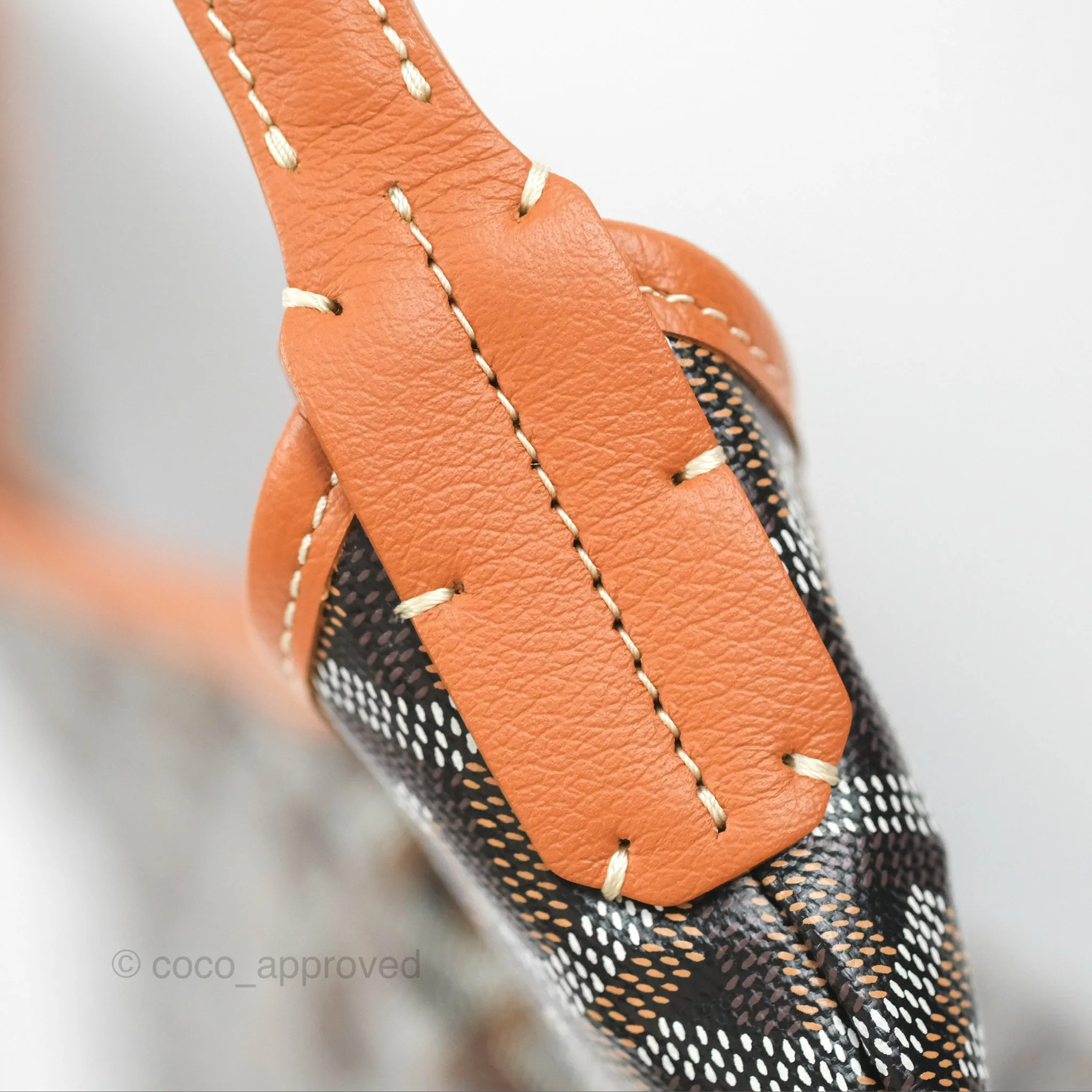 Goyard Bohme Hobo Bag Black/Tan Goyardine Canvas