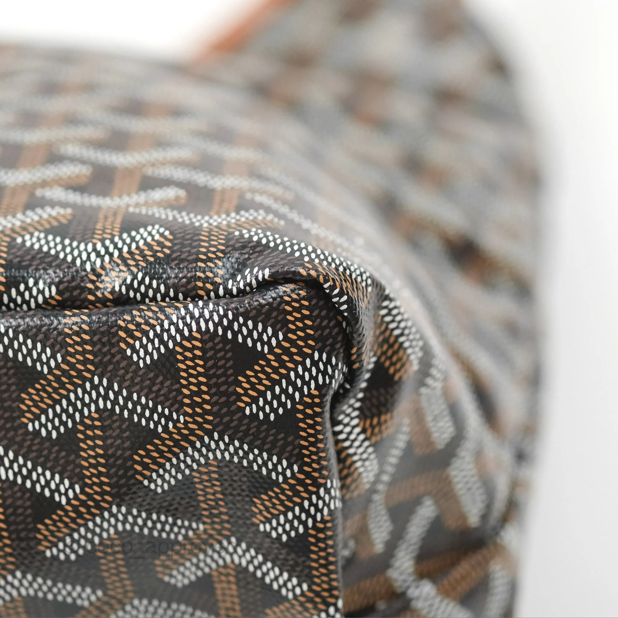 Goyard Bohme Hobo Bag Black/Tan Goyardine Canvas
