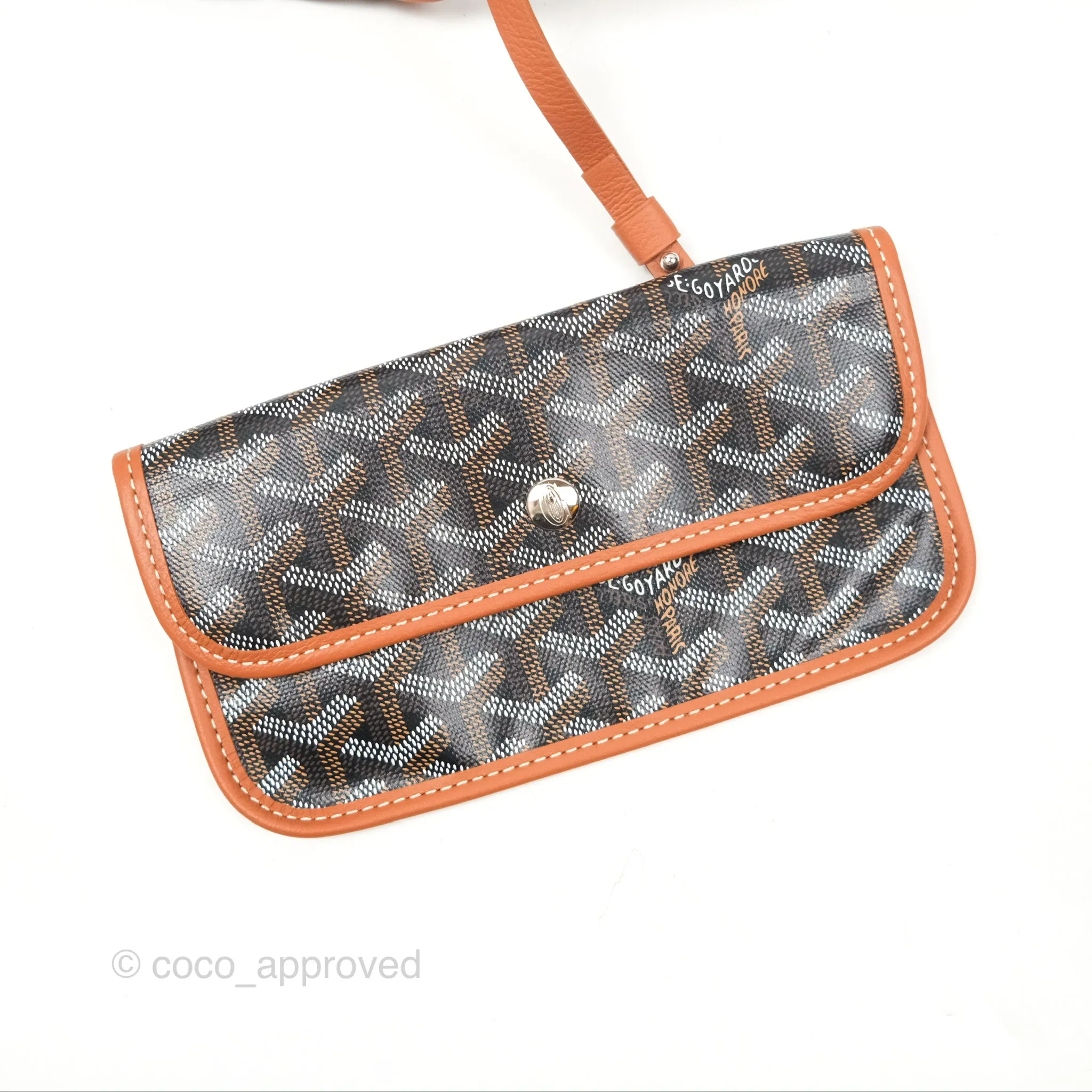 Goyard Bohme Hobo Bag Black/Tan Goyardine Canvas
