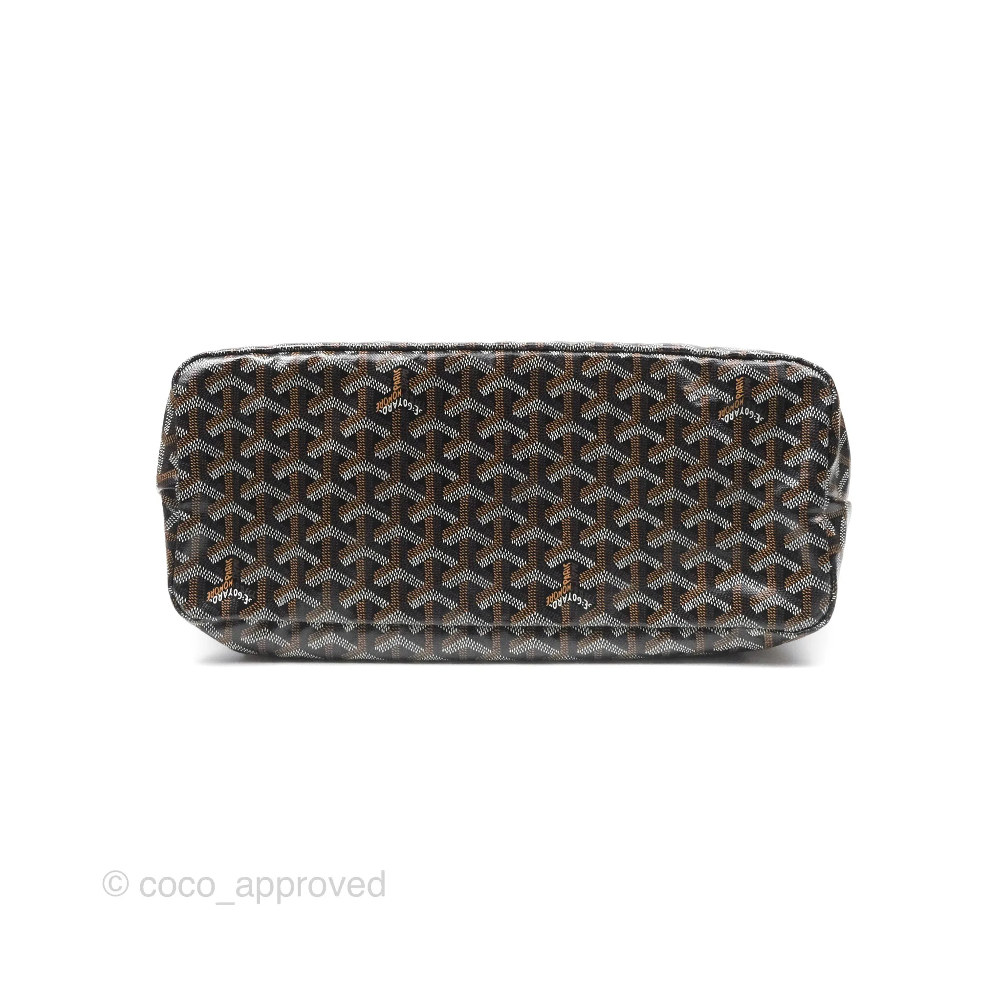 Goyard Bohme Hobo Bag Black/Tan Goyardine Canvas