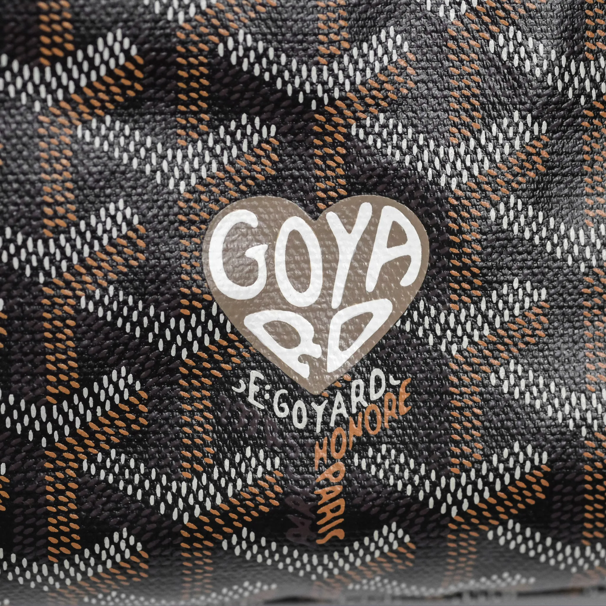 Goyard Bohme Hobo Bag Black/Tan Goyardine Canvas