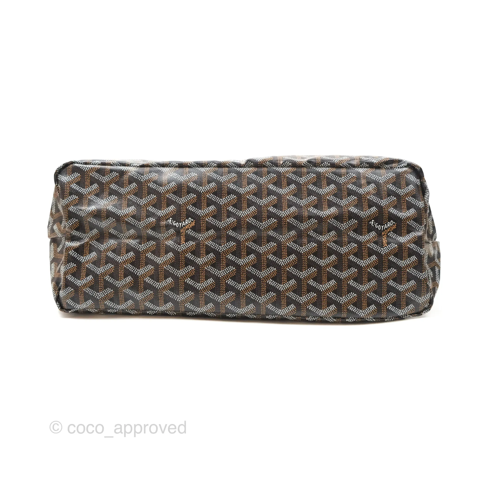 Goyard Bohme Hobo Bag Black/Tan Goyardine Canvas