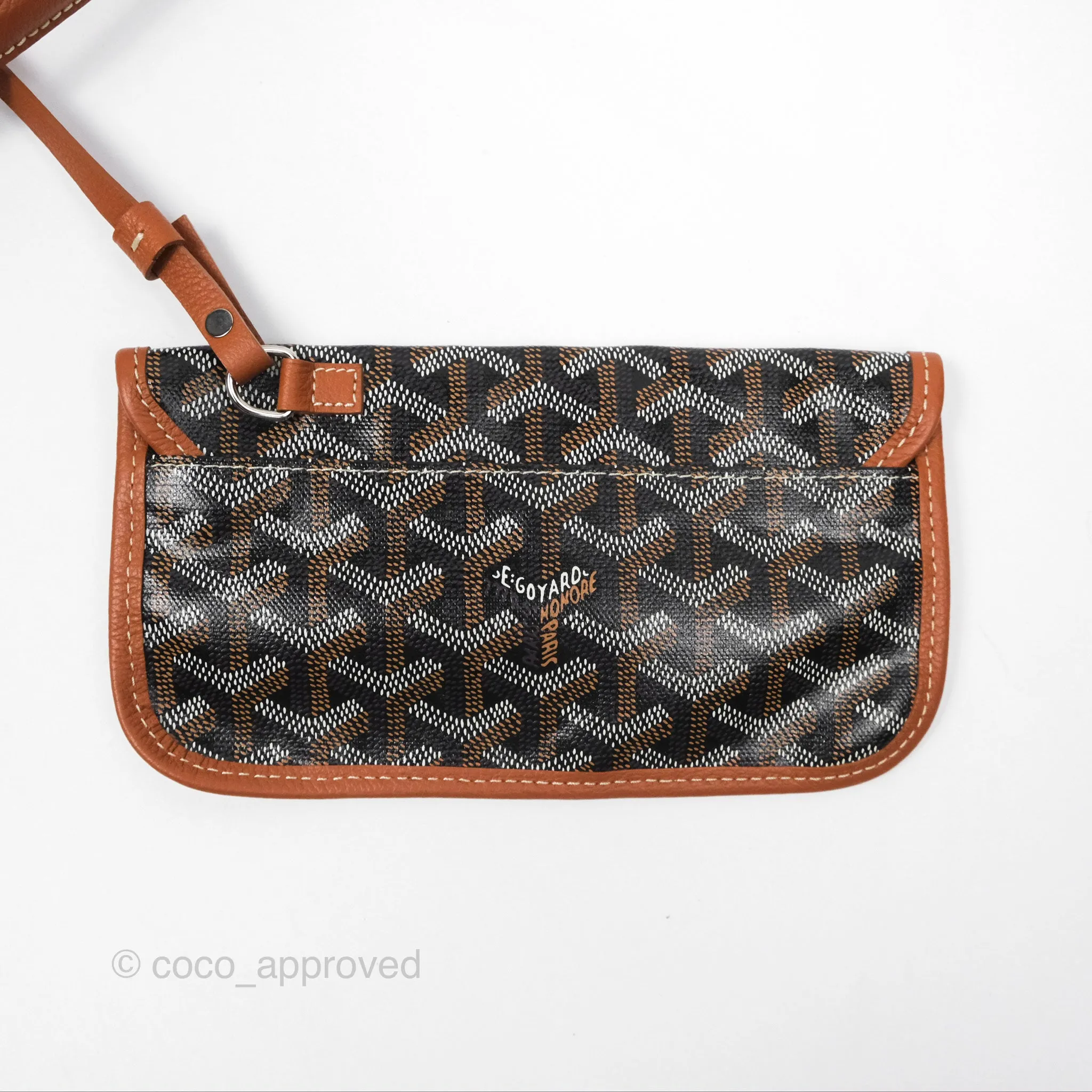 Goyard Bohme Hobo Bag Black/Tan Goyardine Canvas